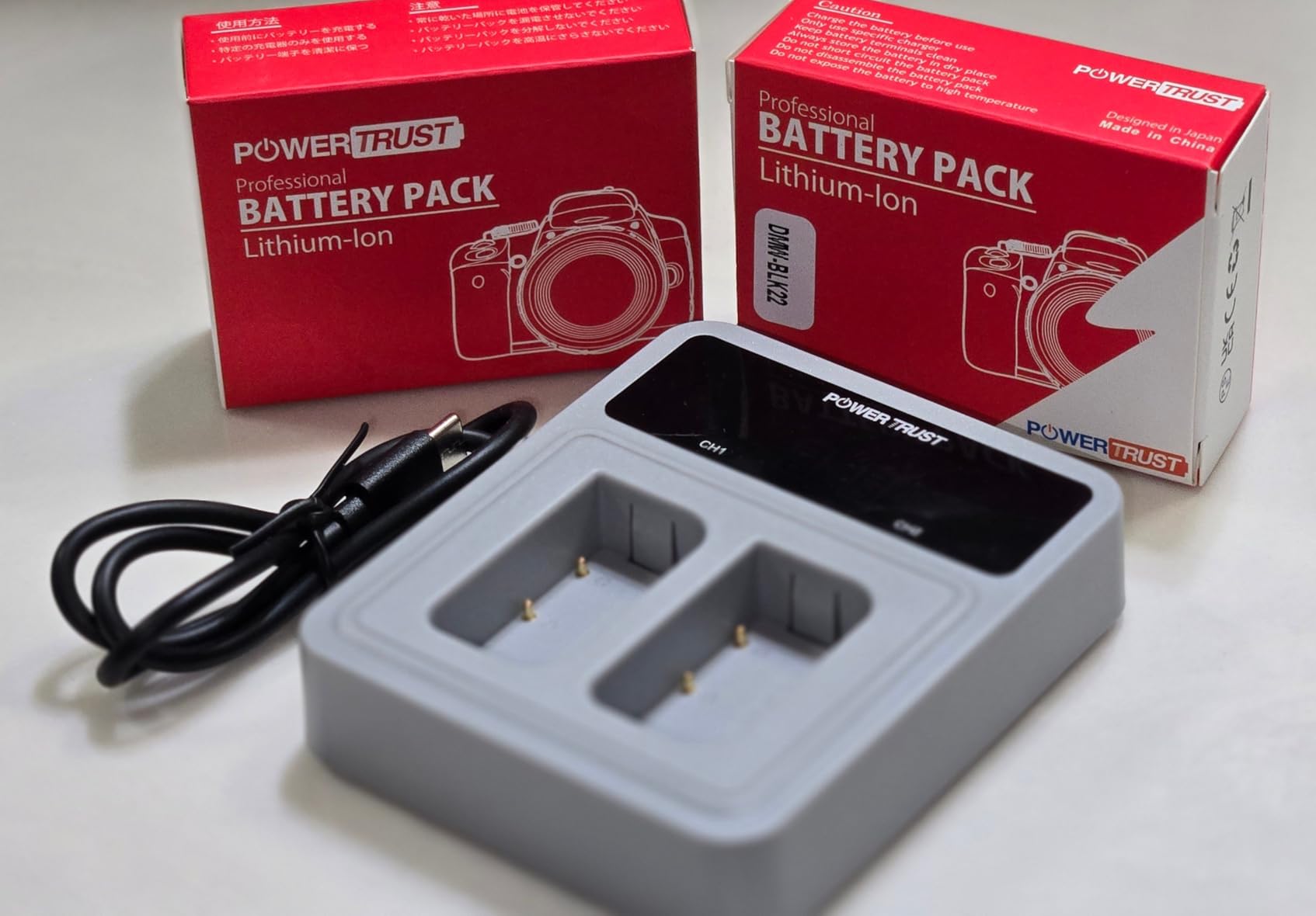 2-Pack DMW-BLK22 Battery and LED Dual Charger Compatible with Panasonic Lumix DC-S9 G9 S5 S5II S5IIX GH5II GH6 Cameras customer photo 2
