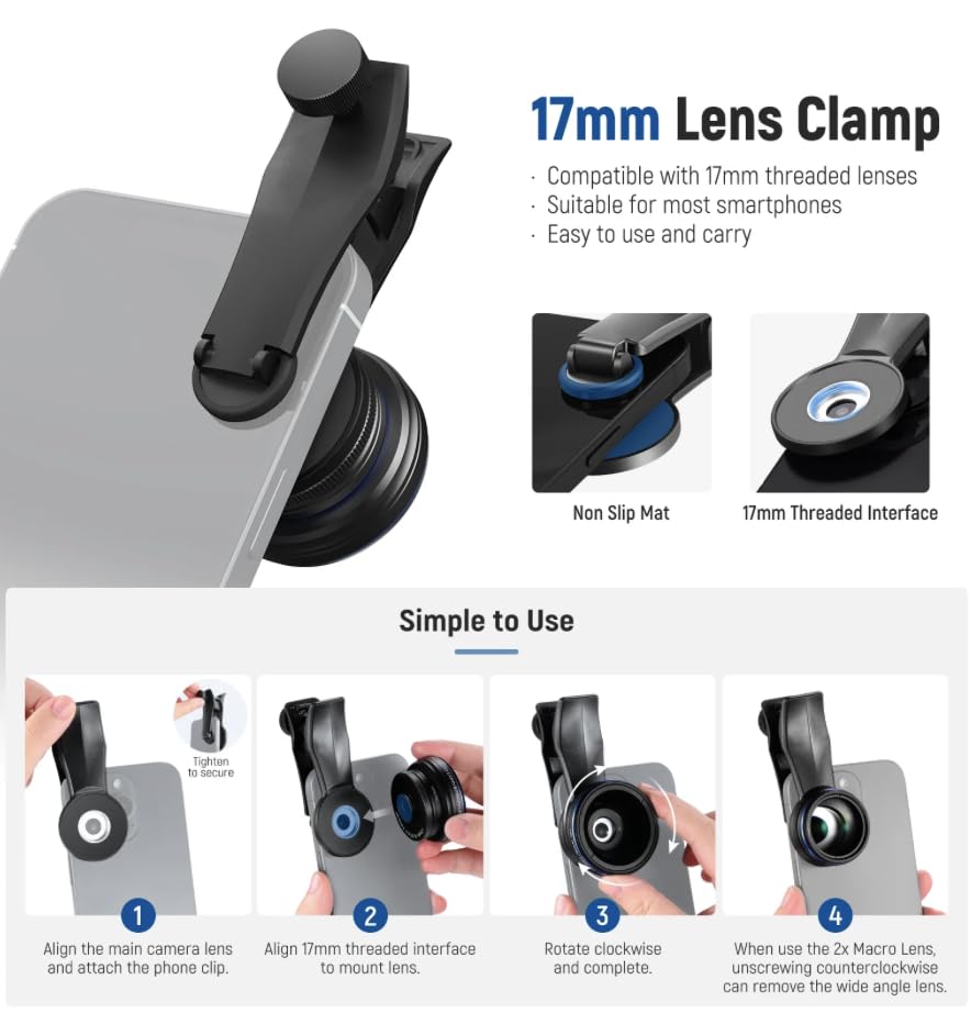16mm 4X HD Macro Probe Lens for Smartphone with Built-in LED Light customer photo 2