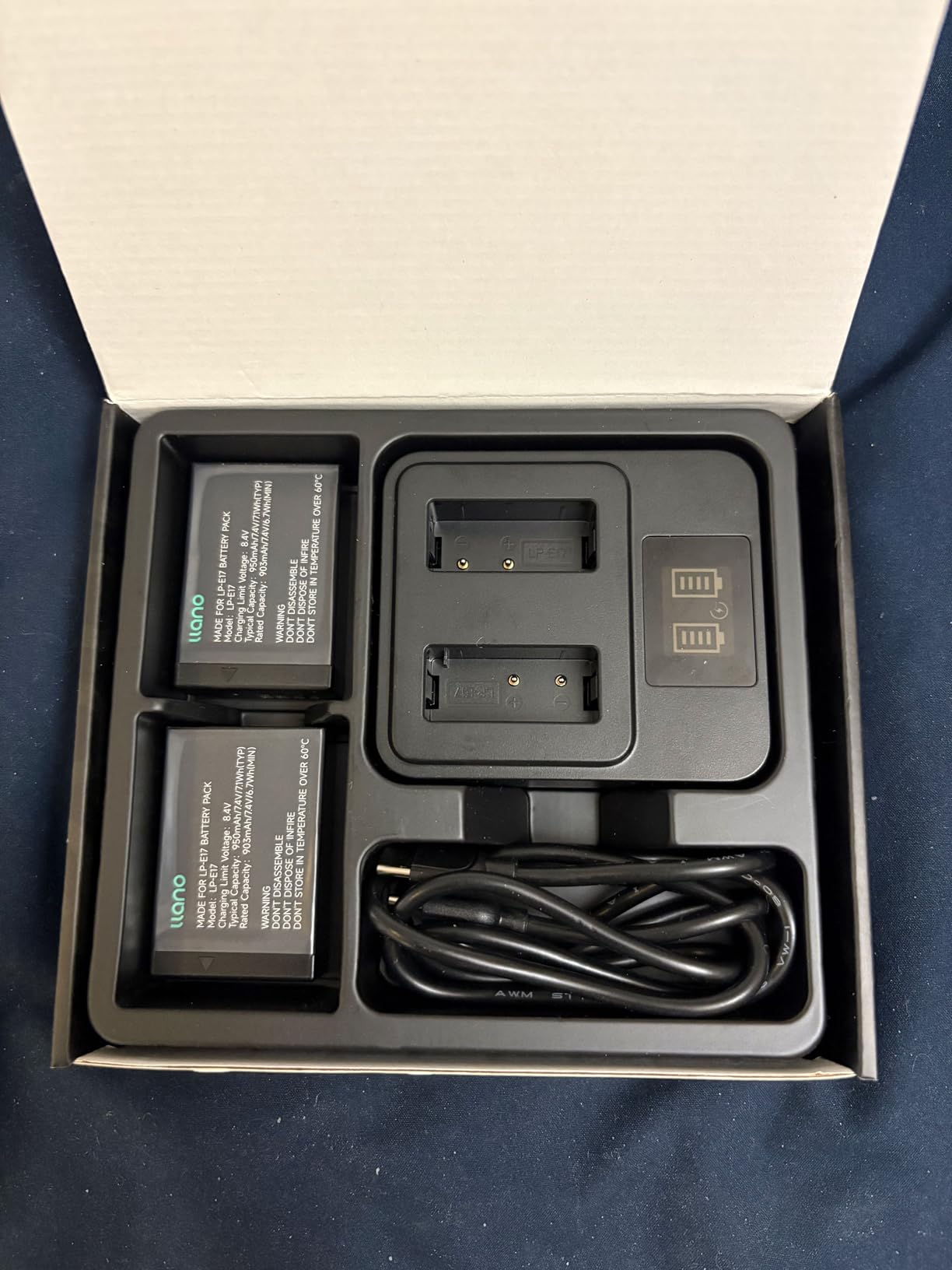 llano 2-Pack LP-E17 Batteries & 20W Fast Charger Set - for Canon EOS R50 R8 R10 R100 RP T6i T7i T8i T6S SL2 SL3 M3 M5 M6 77D 200D 250D 750D 760D 800D 8000D - Real Capacity, USB-C Fast Charging customer photo 1