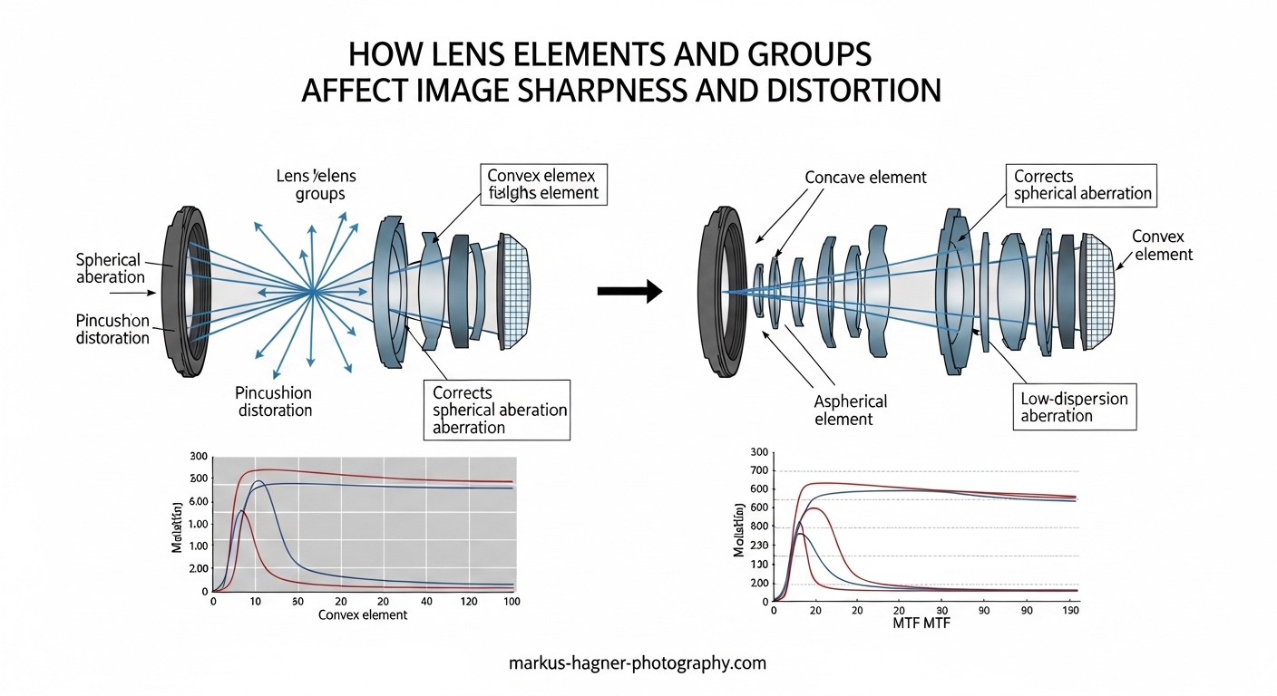 How Lens Elements and Groups Affect Image Sharpness and Distortion