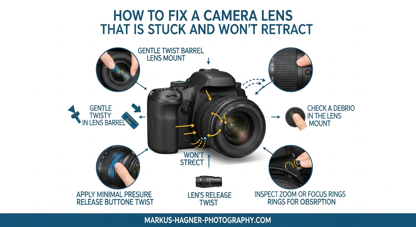 How to Fix a Camera Lens That Is Stuck and Won't Retract