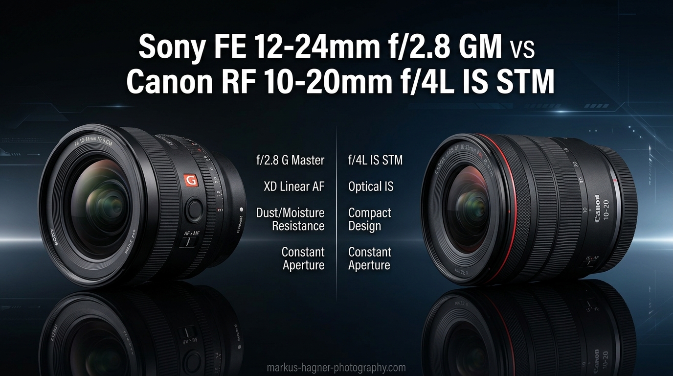 Sony FE 12-24mm f2.8 GM vs Canon RF 10-20mm f4L IS STM