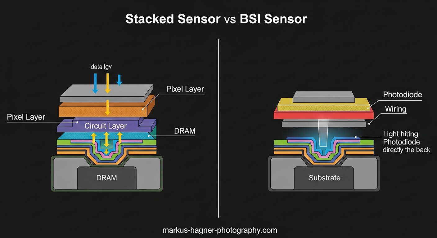 Stacked Sensor vs BSI Sensor