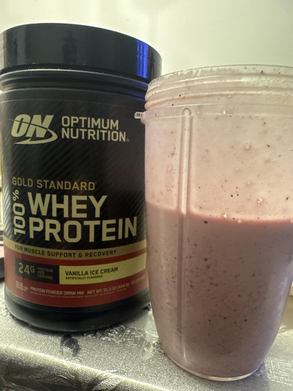 Optimum Nutrition Gold Standard 100% Whey Protein Powder, Vanilla Ice Cream, 5 Pound customer photo 1