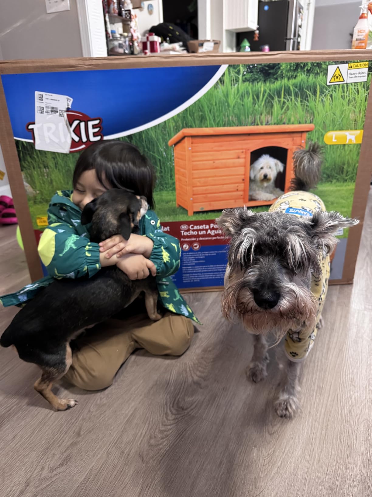 TRIXIE natura Classic Dog House - Wooden Outdoor Shelter with Weatherproof Sealer, Hinged Roof & Adjustable Legs for Small Dogs - Brown - 23.75 x 33.5 x 23 in customer photo 2