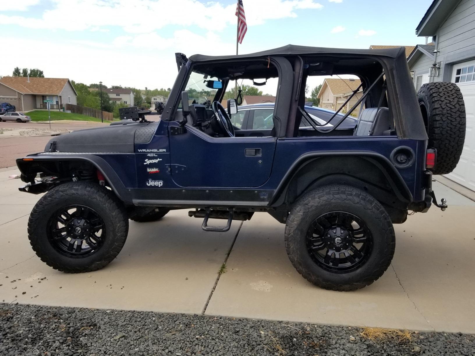 Bushwacker Jeep Flat Style Front & Rear Fender Flares | 4-Piece Set, Black, Textured Finish | 10920-07 | Fits 1997-2006 Jeep Wrangler TJ customer photo 1
