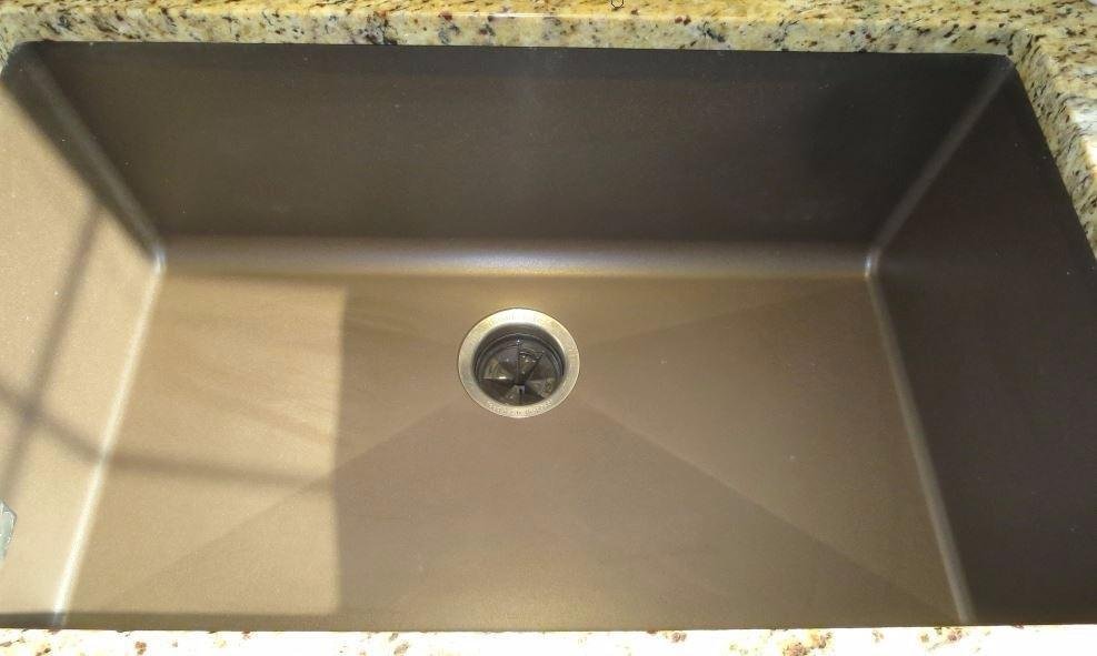 BLANCO, Cafe Brown 440147 PRECIS SILGRANIT Super Single Undermount Kitchen Sink, 32