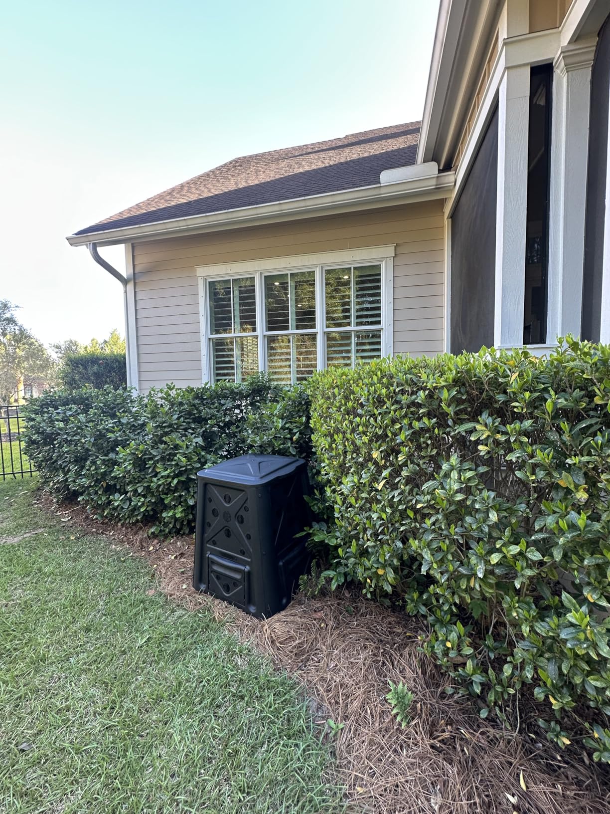 Redmon Outdoor Compost Bin with Lift Off Lid, 4-Door Access & Vent Holes, 65 Gallon, Black customer photo 1
