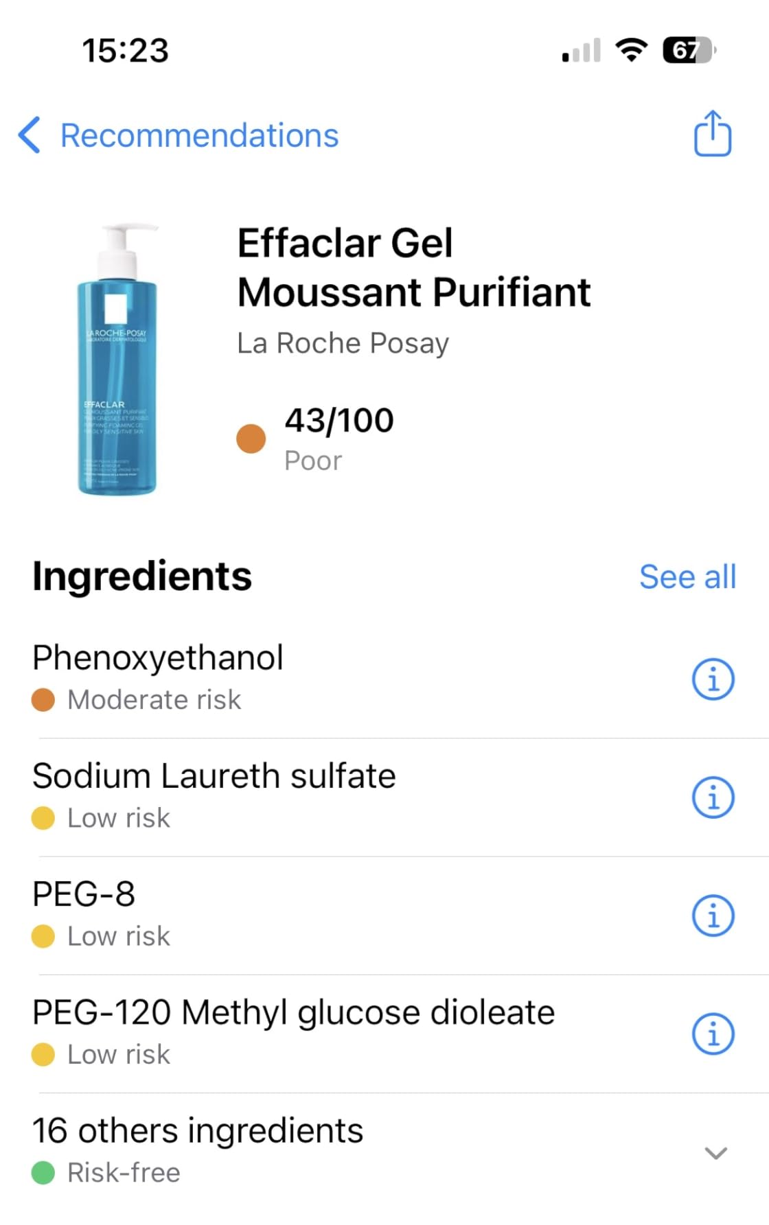 La Roche-Posay Effaclar Purifying Foaming Gel Cleanser for Oily Skin, With Zinc Pidolate To Remove Excess Oil, Alcohol Free & Oil Free, Face Wash For Oily Skin customer photo 1