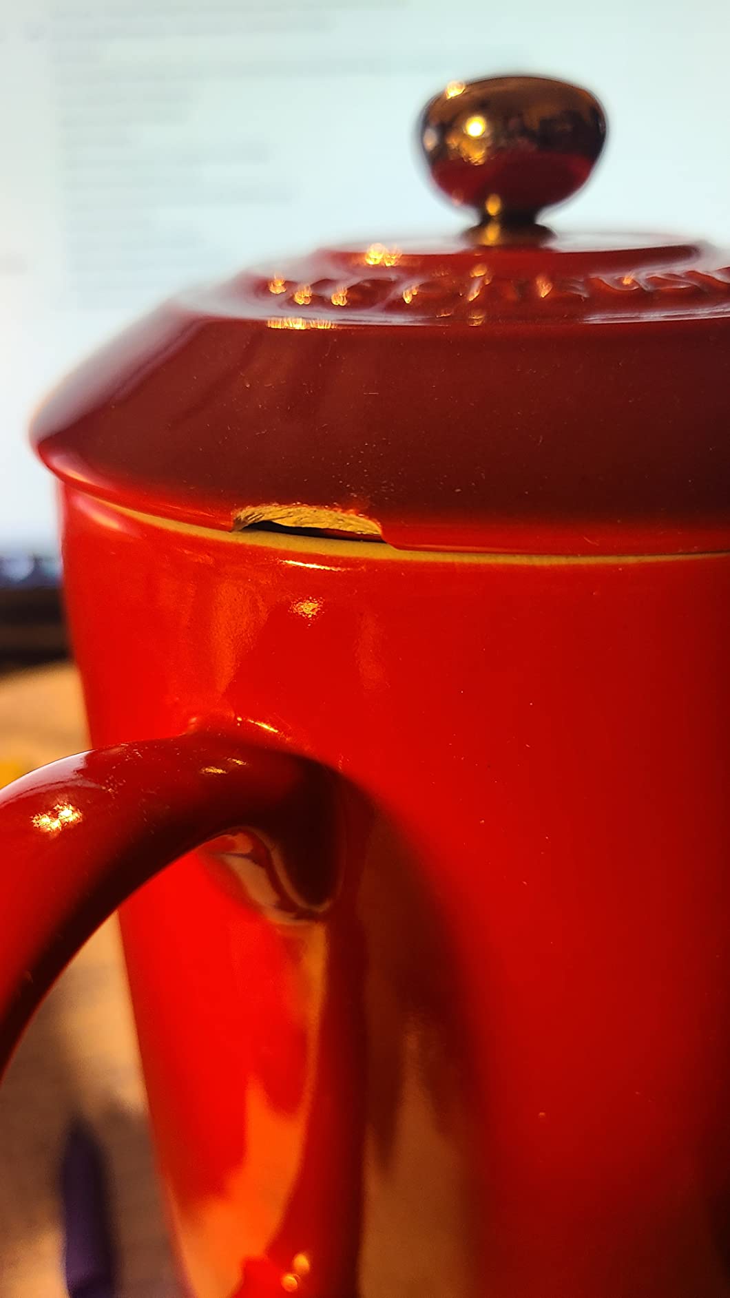Le Creuset Stoneware French Press, 34 oz., Cerise customer photo 1