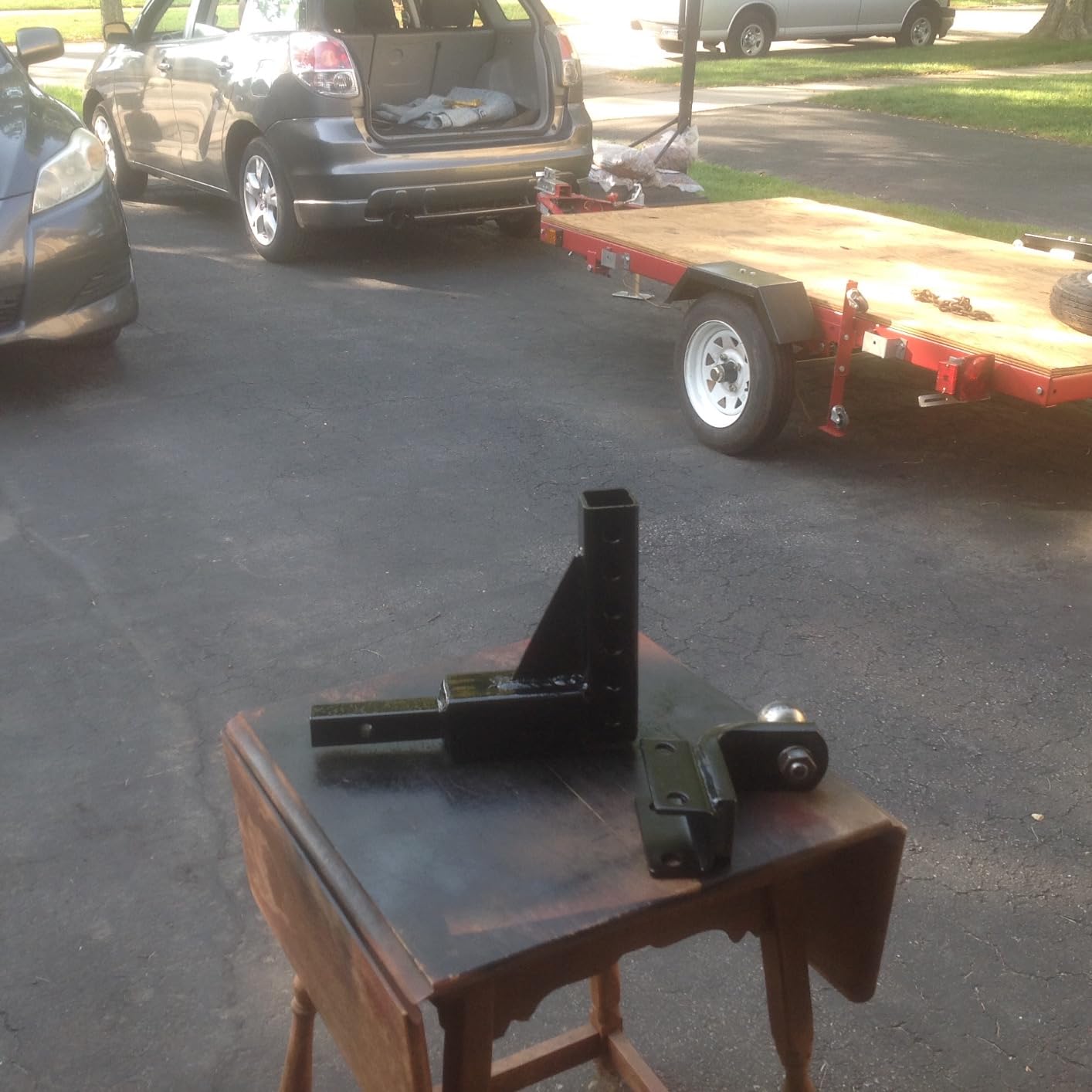 MaxxHaul 70067 Adjustable Ball Mount, 5,000 lb Towing Capacity with 8-Position Height Adjustment, Fits 2