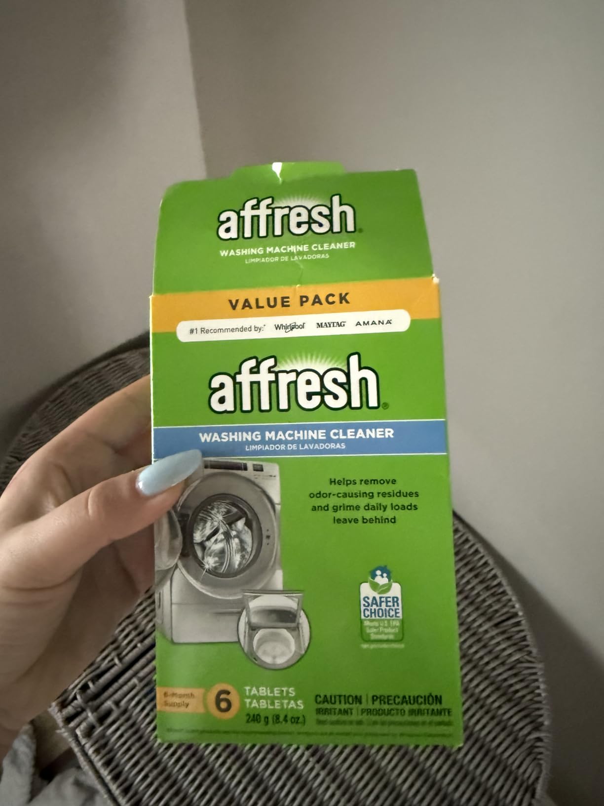 affresh Washing Machine Cleaner, Helps Power Away Odor Causing Bacteria & Grime Deep Inside Pump, Valve & Hoses, 6 Time Release Tablets, 6 Month Supply customer photo 2