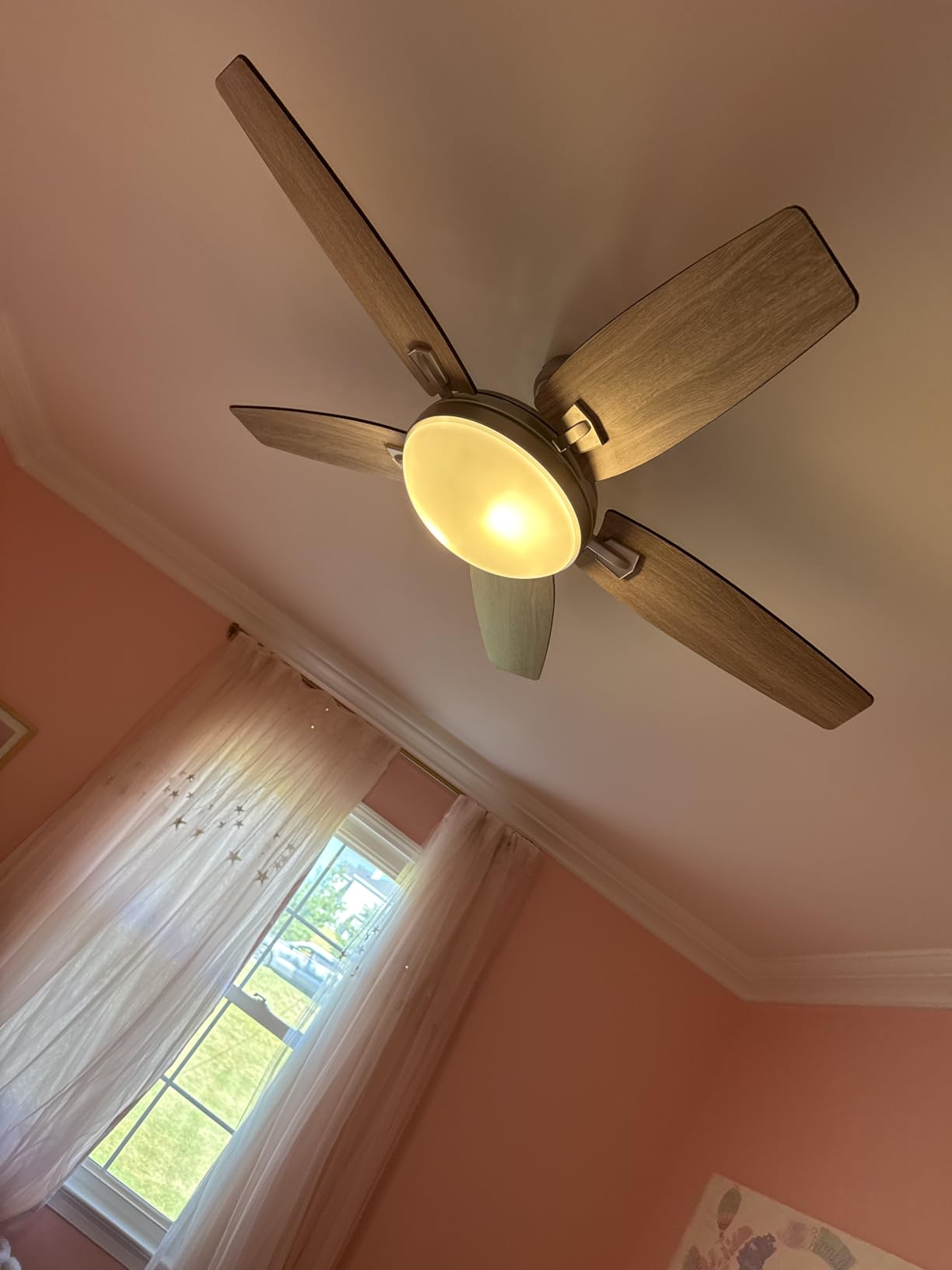 Honeywell Ceiling Fans Carmel, 48 Inch Contemporary Indoor LED Ceiling Fan with Light, Remote Control, Dual Mounting Options, Dual Finish Blades, Reversible Motor - 50197-01 (Bronze) customer photo 2