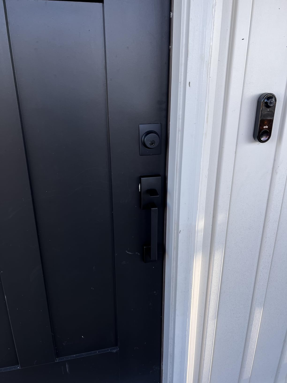 Schlage FE285 CEN 622 LAT CEN Century Front Entry Handleset with Latitude Lever, Lower Half Grip, Matte Black customer photo 1