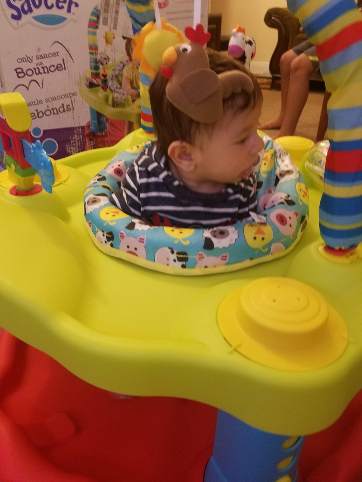 Evenflo Exersaucer Bouncing Activity Saucer, Sweet Tea Party customer photo 1