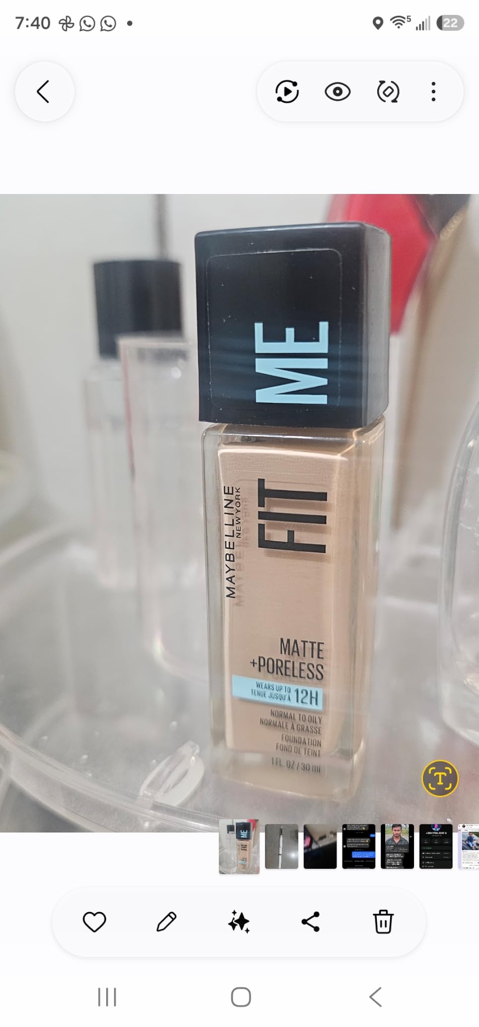 Maybelline Fit Me Matte + Poreless Liquid Oil-Free Foundation Makeup, Classic Ivory, 1 Count (Packaging May Vary) customer photo 1