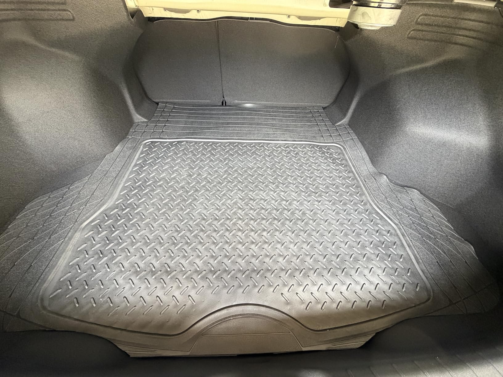Heavy Duty Cargo Liner Floor Mat - All Weather Trunk Protection, Trimmable to Fit & Durable HD Rubber Protection for Car SUV Sedan Auto customer photo 2