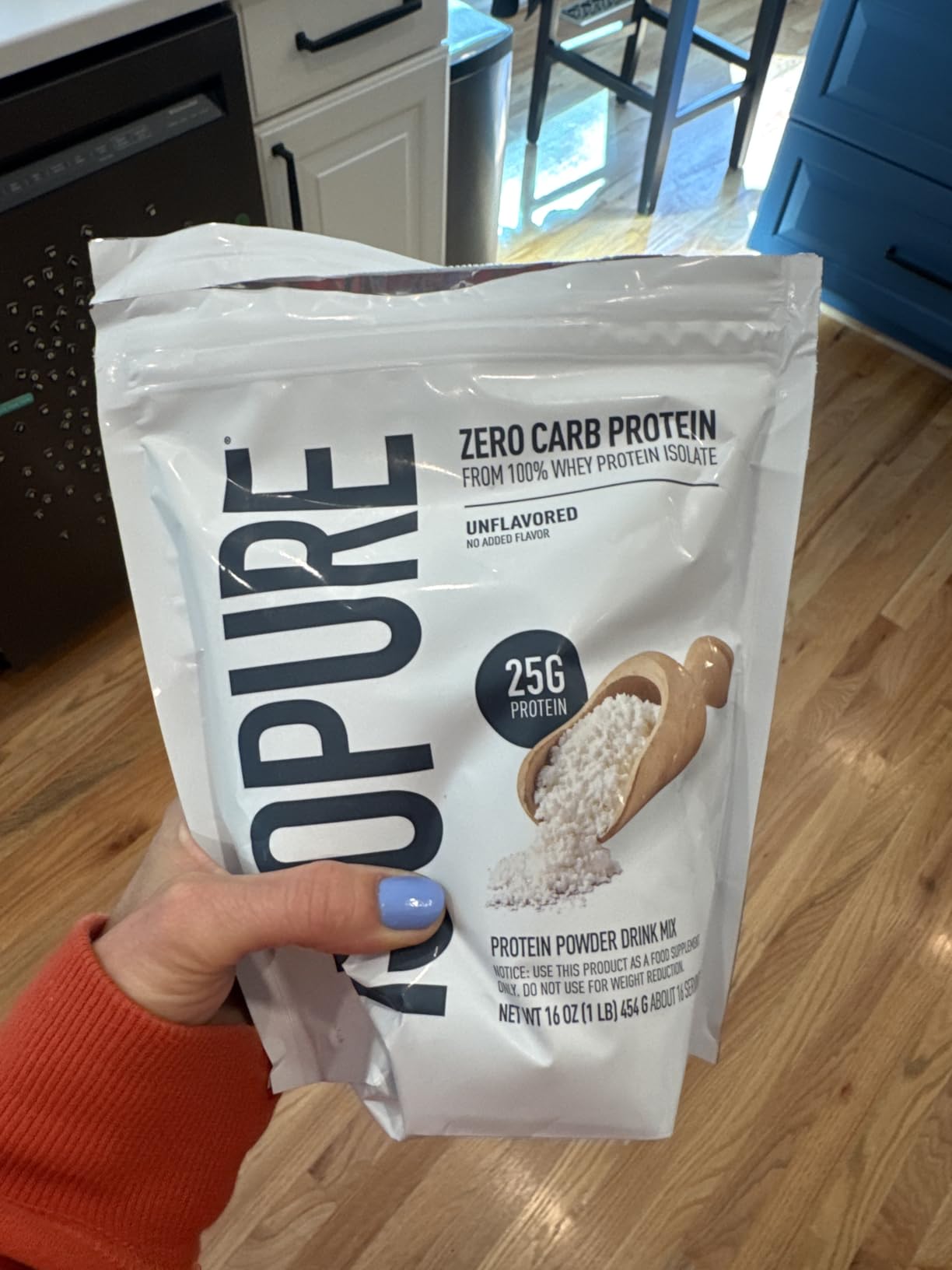 Isopure Zero Carb 100% Pure Whey Isolate Protein Powder, Gluten Free, Unflavored, 25g Protein Per Serving, 1 Lb customer photo 2