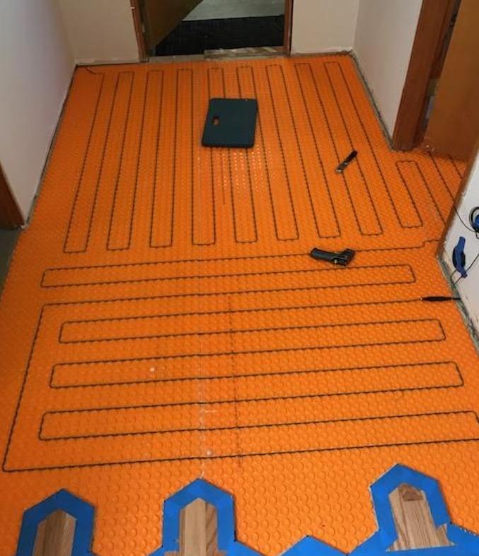 Ditra-Heat Electric Floor Heating Membrane with Uncoupling, Waterproofing, Vapor Management and Load Support - Ideal for Tiles and Stone - 1/4