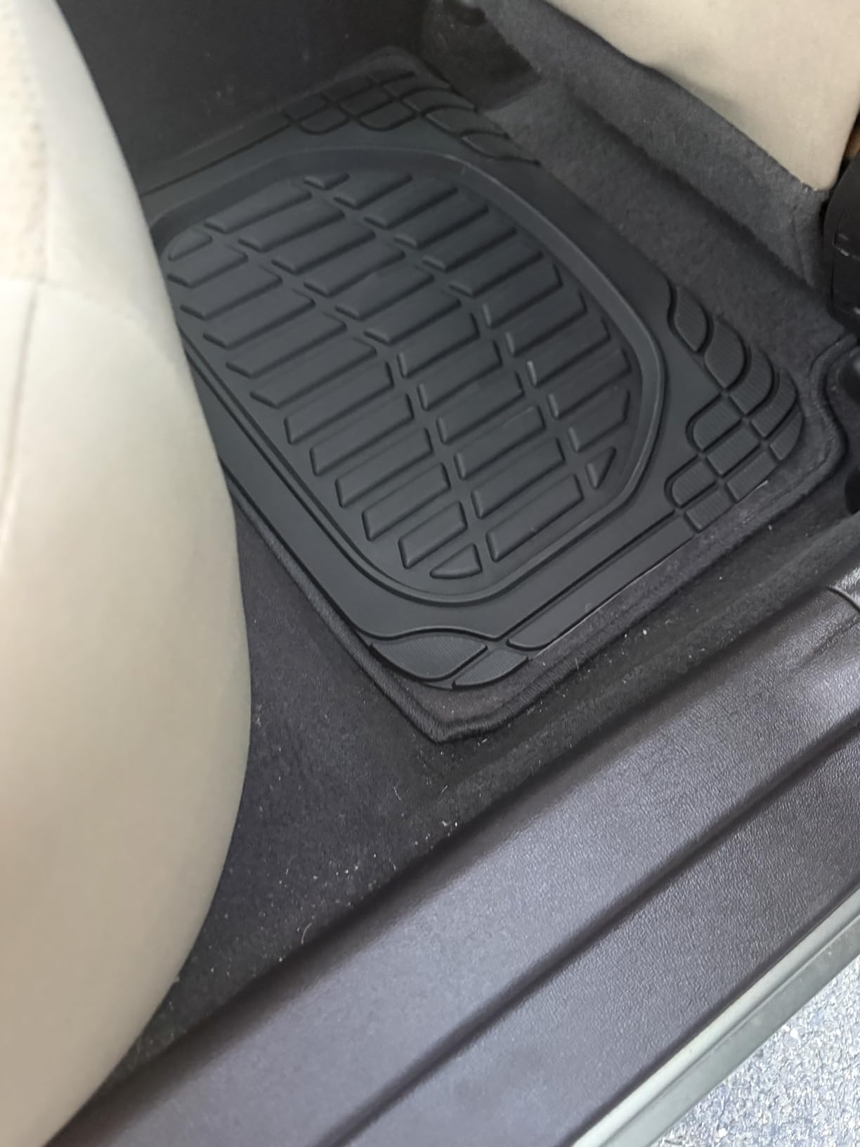 Motor Trend FlexTough Floor Mats for Cars, Black Deep Dish All-Weather Car Mats, Waterproof Trim-to-Fit Automotive Floor Mats for Cars Trucks SUV, Universal Floor Liner Car Accessories customer photo 2