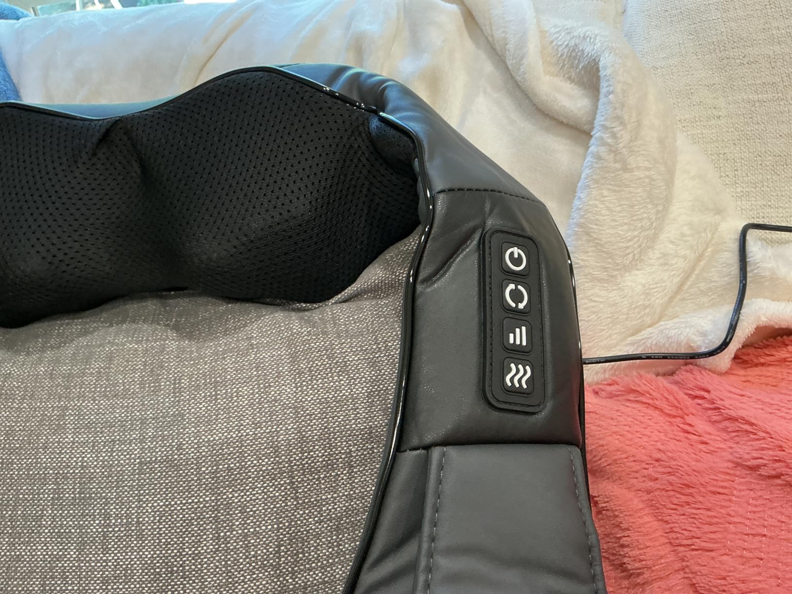 Nekteck Shiatsu Neck Massager with Heat for Pain Relief Deep Tissue, 2026 Upgraded 3D Back Shoulder Kneading Massage Pillow, Relaxation Gifts for Mom Dad Father's Day, Black (NOT Cordless) customer photo 2