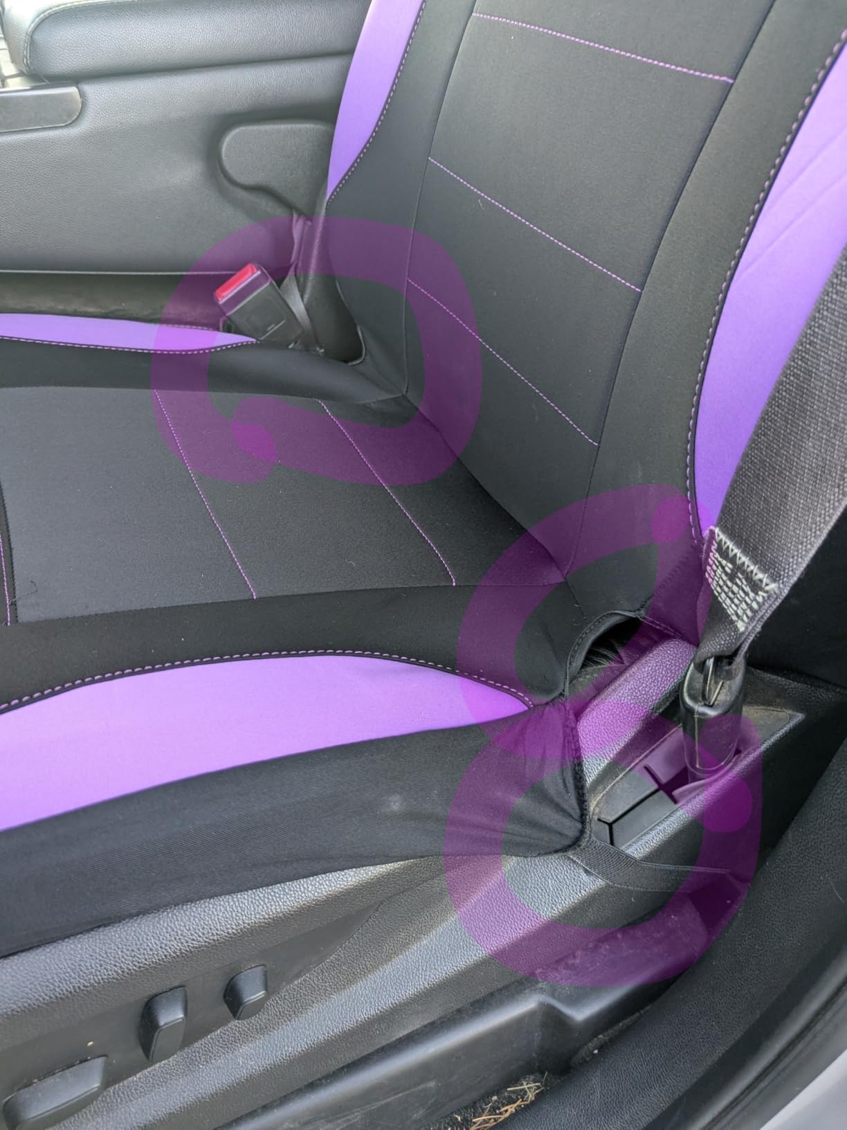 CAR PASS Waterproof Car Seat Covers Front Seats Only with 5mm Composite EVA, Neoprene Car Seat Cover with Separate Headrest Cover, Quick Setup Universal Fit for Car SUV Trucks, Airbag Compatible (Gray) customer photo 1