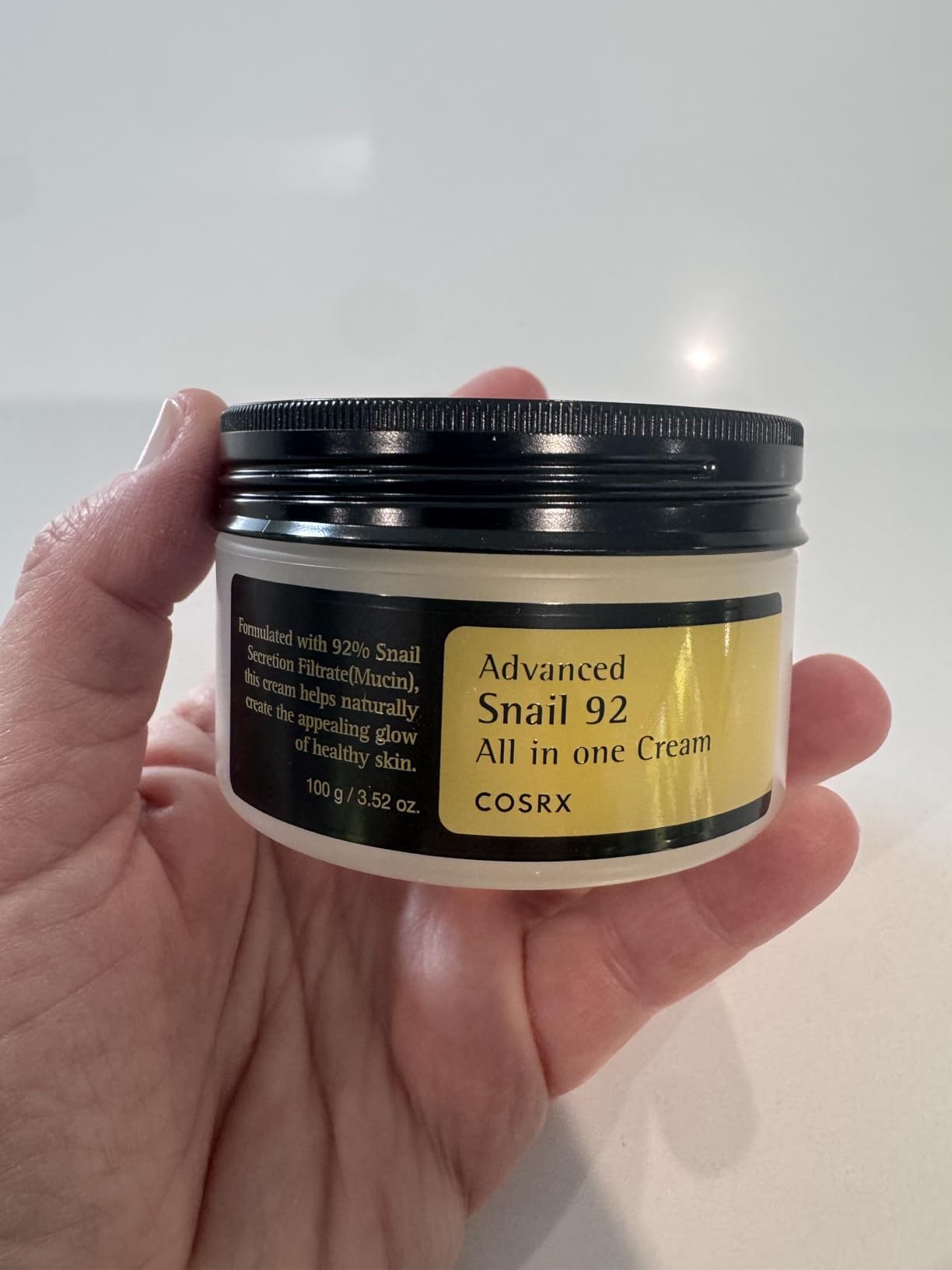 COSRX Snail Mucin 92% Face Moisturizer, Lightweight Moisturizing Cream for Soft, Glowy Skin, Korean Skin Care, 3.52 Oz customer photo 2