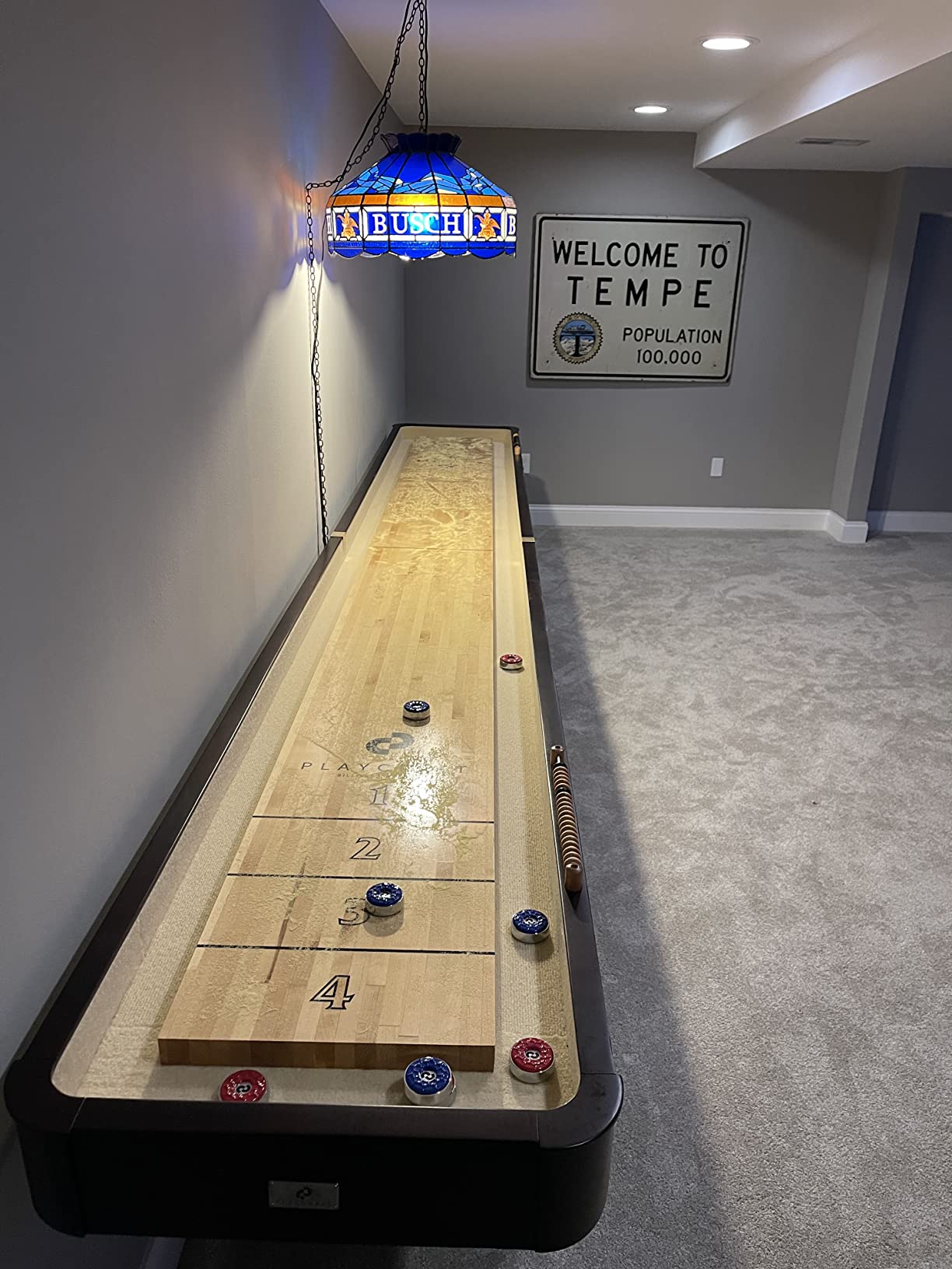 Playcraft Georgetown Shuffleboard Table with Storage Cabinet - Pro Climate Adjusters customer photo 2