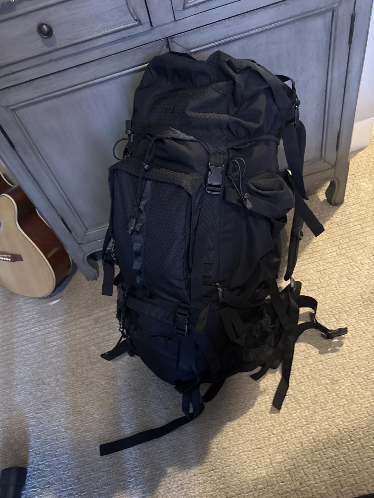 Amazon Basics Internal Frame Hiking Backpack for Camping and Backpacking, Adjustable Straps, Rainfly Included customer photo 1