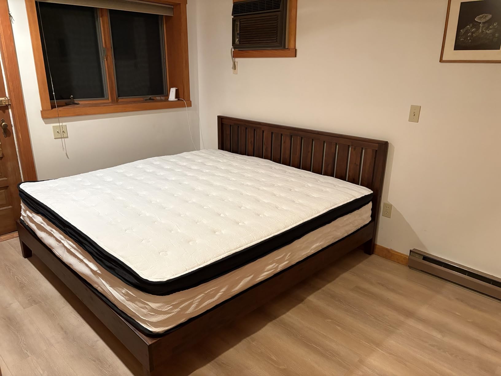 Zinus Vivek Deluxe Wood Platform Bed Frame with Headboard, Wood Slat Support, No Box Spring Needed, Easy Assembly, King customer photo 2