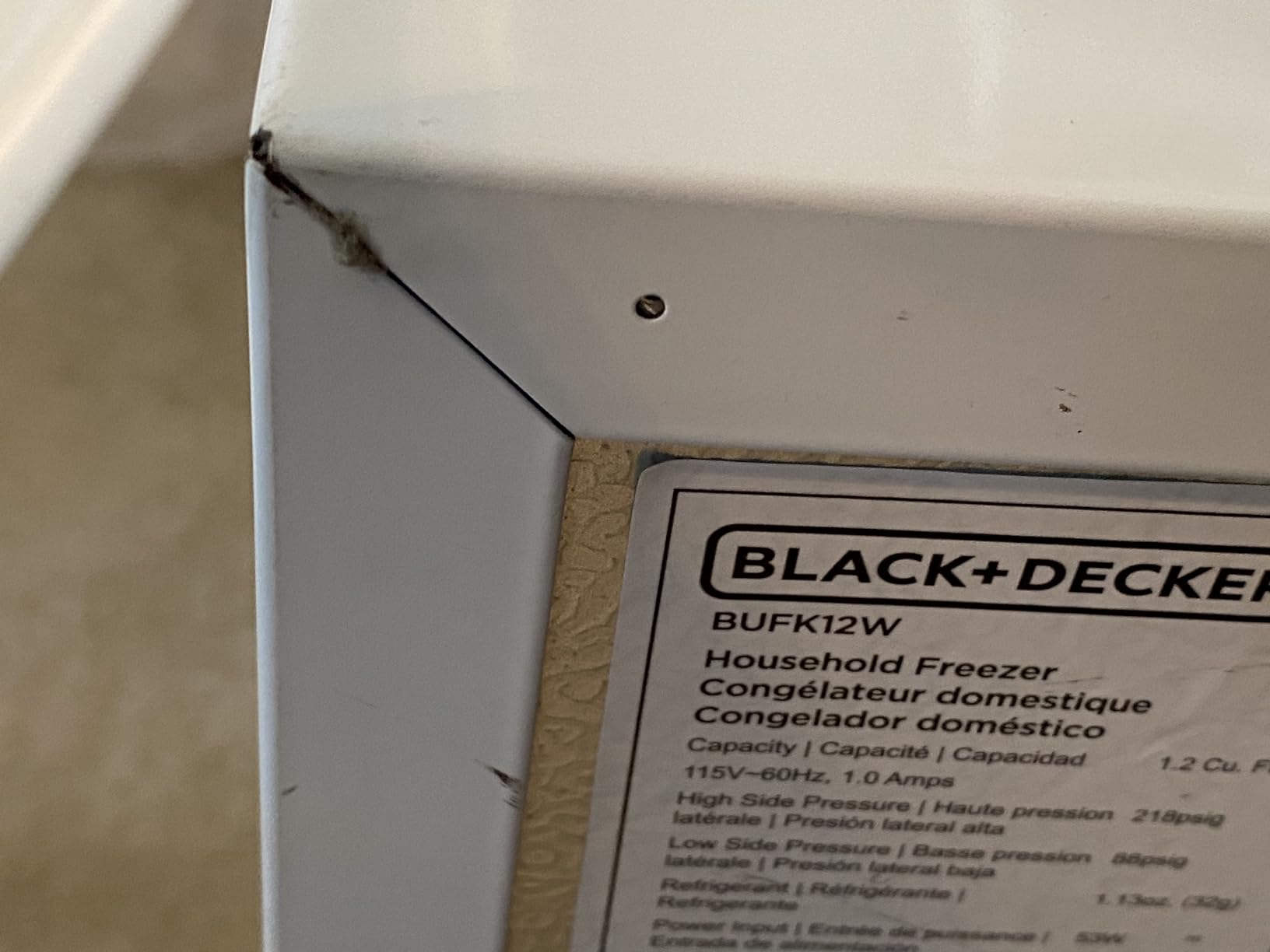 BLACK+DECKER 1.2 Cu. Ft. Compact Upright Freezer, Mini Deep Freeze with Full-Width Wire Shelf customer photo 2