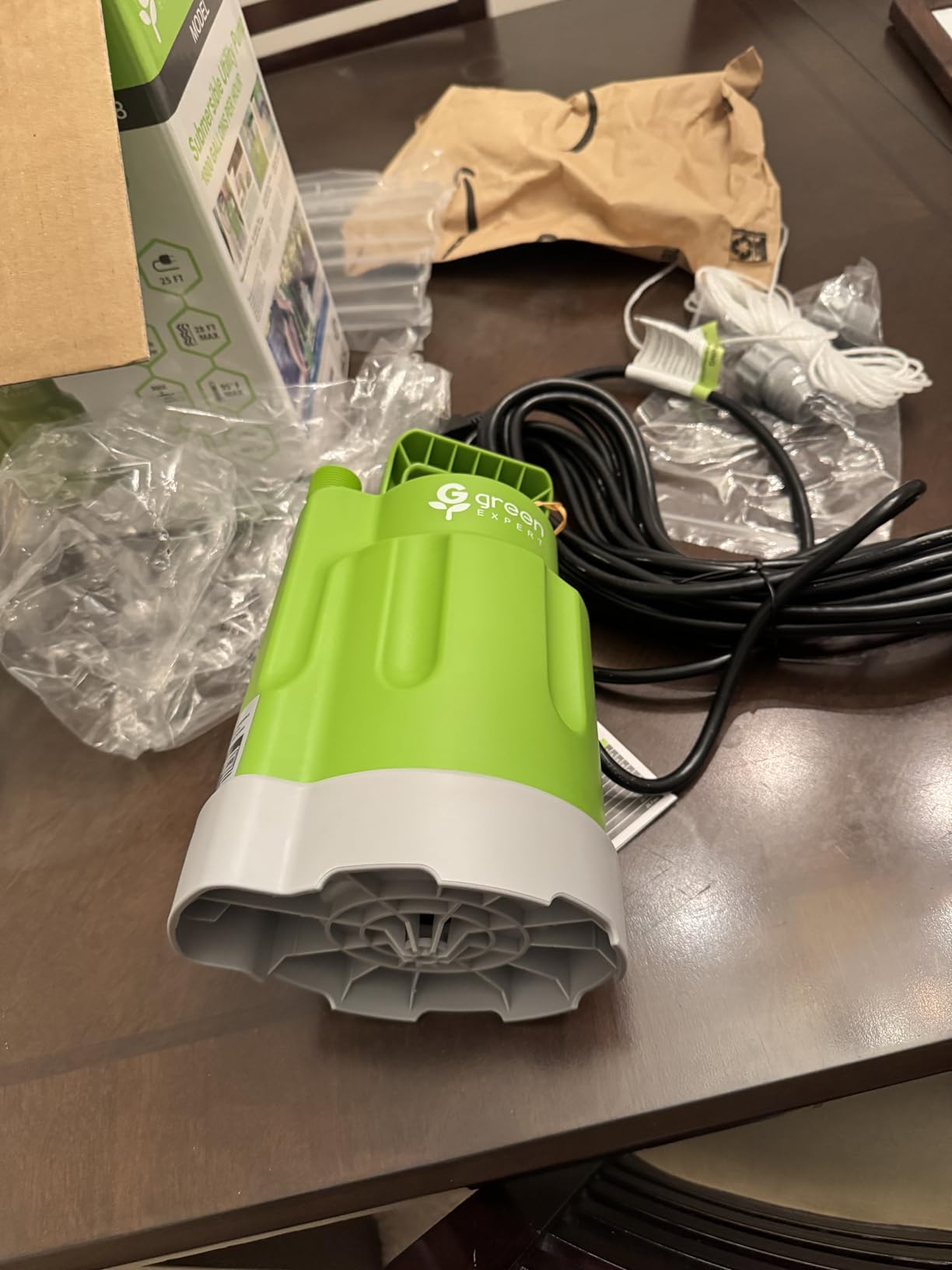 Green Expert 1/4HP Submersible Sump Pump, High Flow 1800GPH, 28FT Max Head, Portable Utility Water Pump for Basement Flooding, Emergency Water Removal, Pool, Hot Tub, Garden Drainage customer photo 2