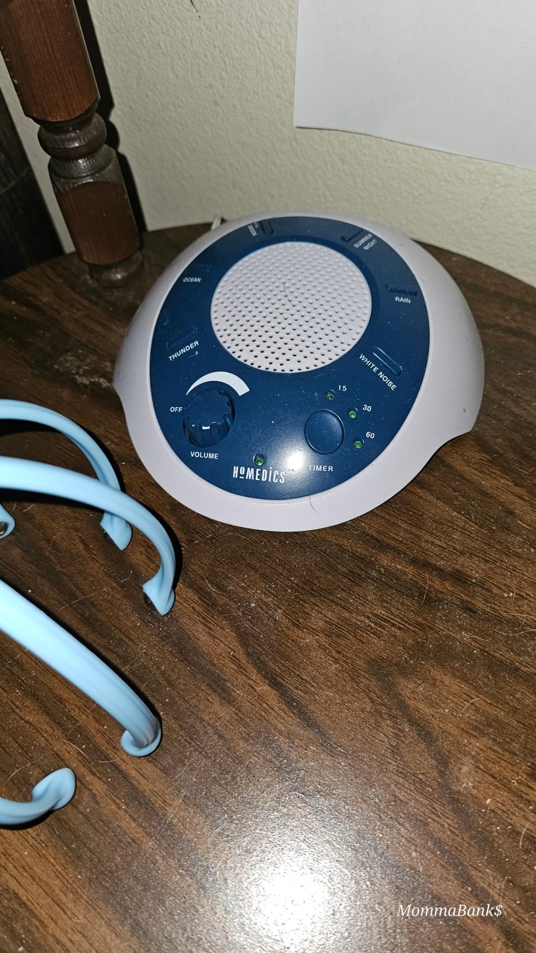 Homedics SoundSleep White Noise Sound Machine, Blue, Small Travel Sound Machine with 6 Relaxing Nature Sounds, Portable Sound Therapy for Home, Office, Nursery, Auto-Off Timer, by Homedics customer photo 1