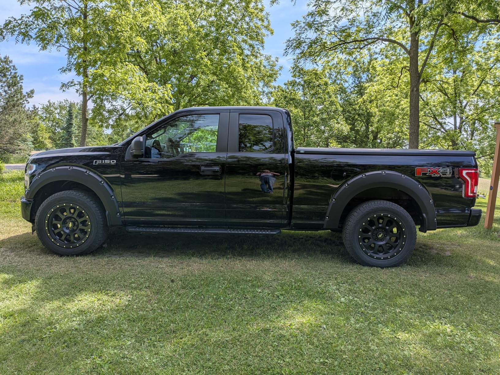 G-PLUS Pocket Riveted Fender Flares Compatible with 2004-2008 Ford F150 Styleside with 66.0