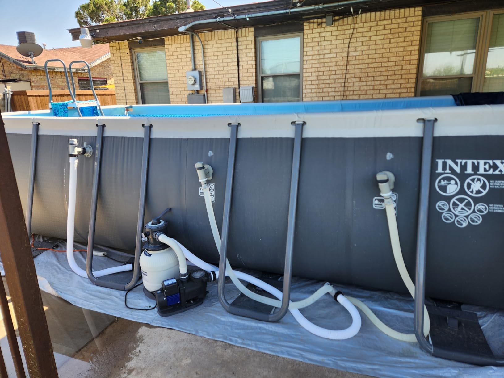 INTEX Ultra XTR 18 ft x 9 ft 52 in Above Ground Pool Set, Rectangular Swimming Pool with Steel Frame, 1500 GPH Sand Filter Pump customer photo 2