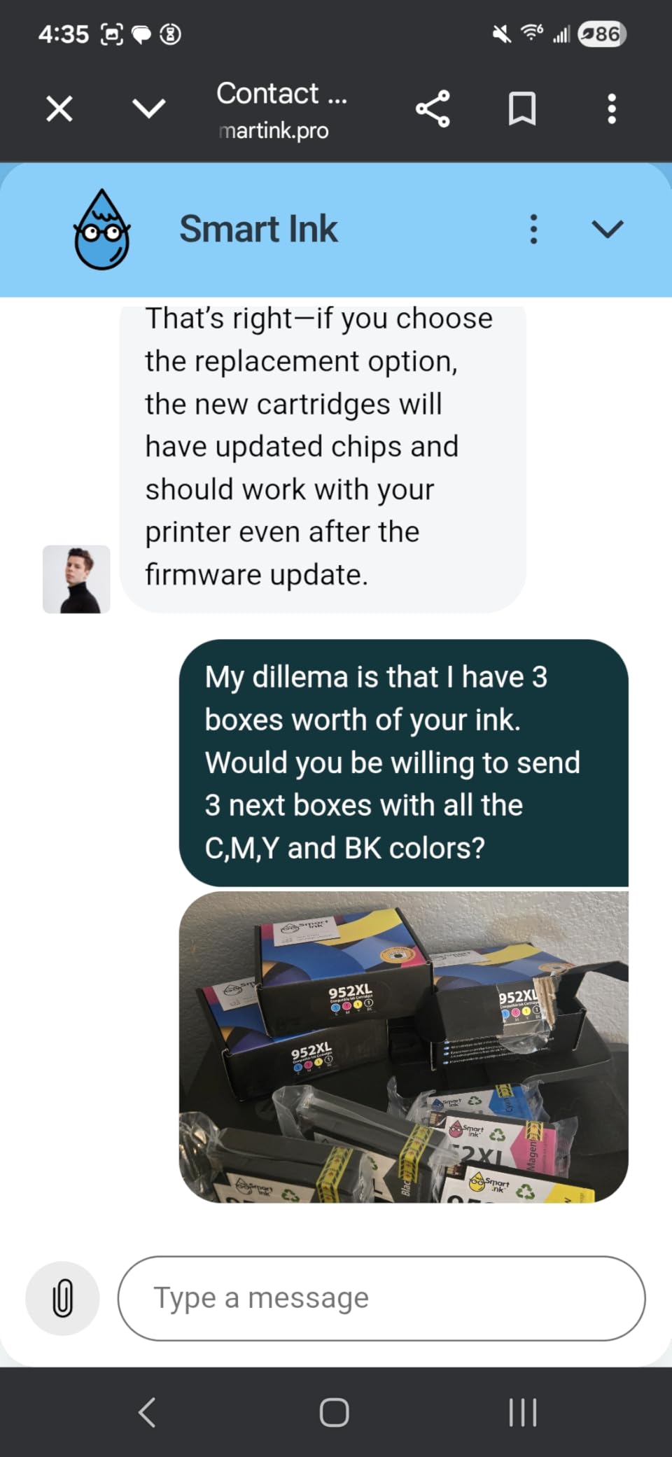 Smart Ink Compatible Ink Cartridges Replacement for HP 952XL 952 XL 4 Combo Pack customer photo 1