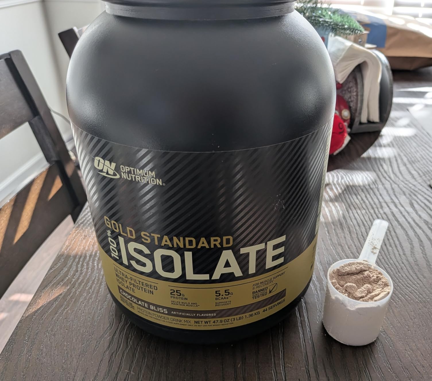 Optimum Nutrition Gold Standard 100% Isolate, Protein Powder, Chocolate Bliss, 3 Pounds, 44 Servings. Whey Protein Isolate (Packaging May Vary) customer photo 2