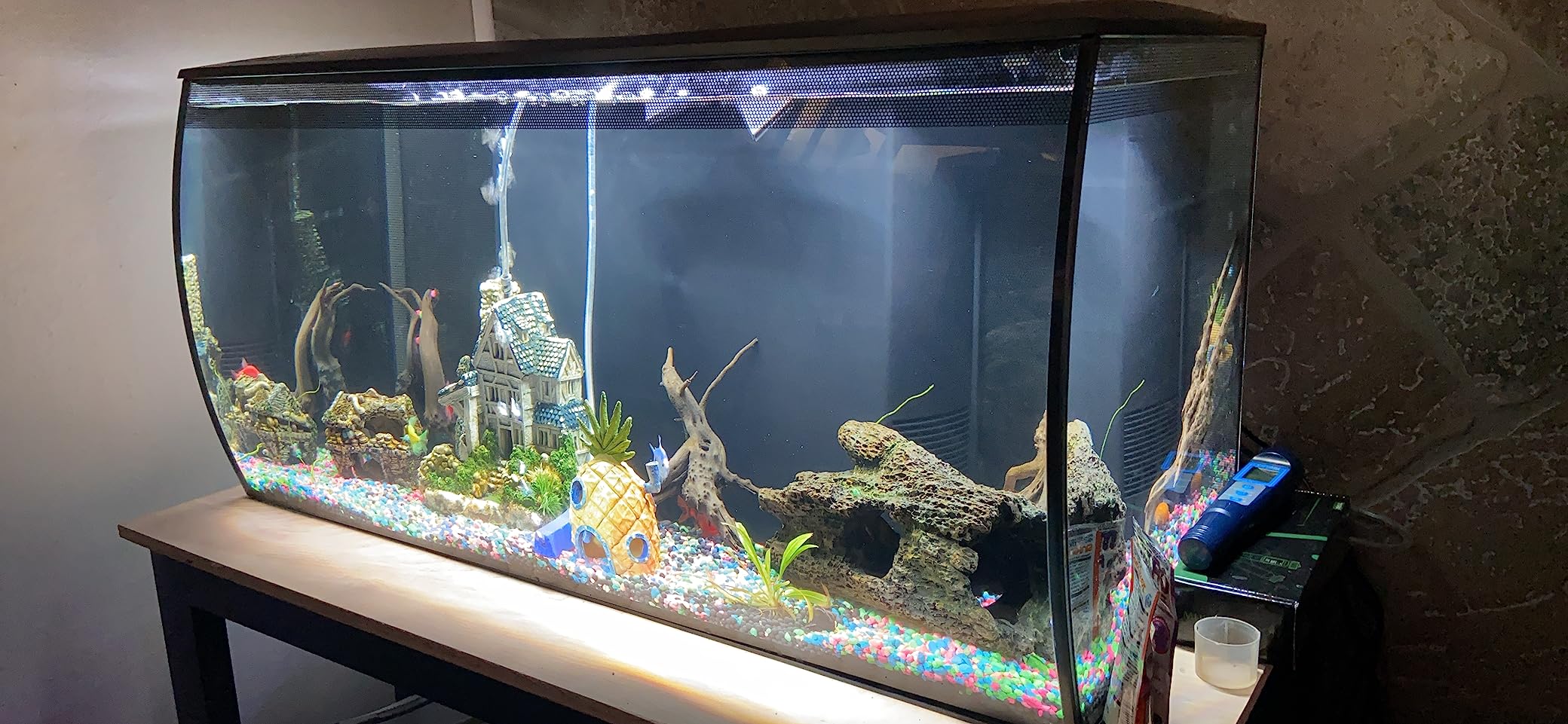 Fluval Flex 32.5 Aquarium Kit - Fish Tank for Fish & Plants - Comes with LED Lights, Filtration System & More - 32.5 Gal, Black customer photo 1