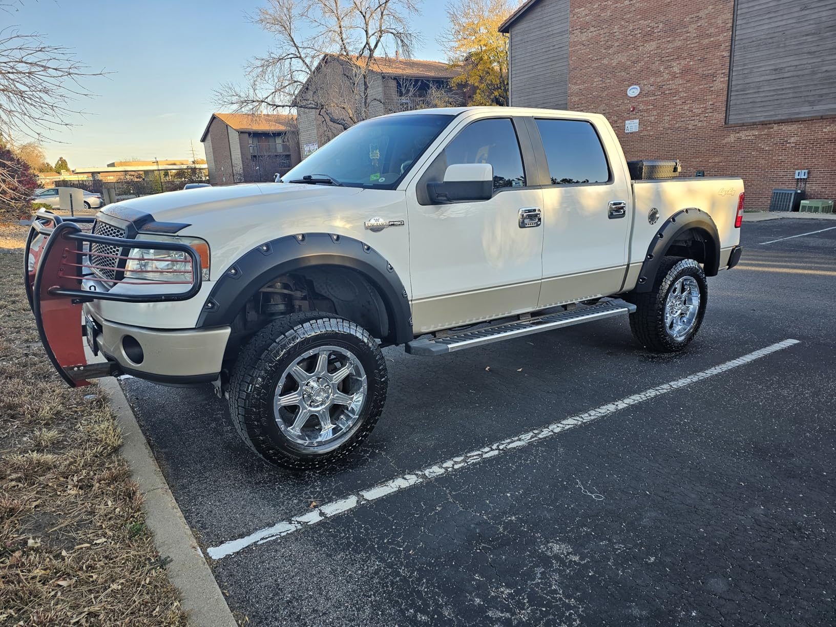 LEDKINGDOMUS Fender Flares Kit Compatible for 2004-2008 Ford F150 Styleside, 2006-2008 Lincoln Mark LT, Dura-Flex Material Smooth Black Finish Front Rear Wheels Pocket Rivet Style customer photo 1