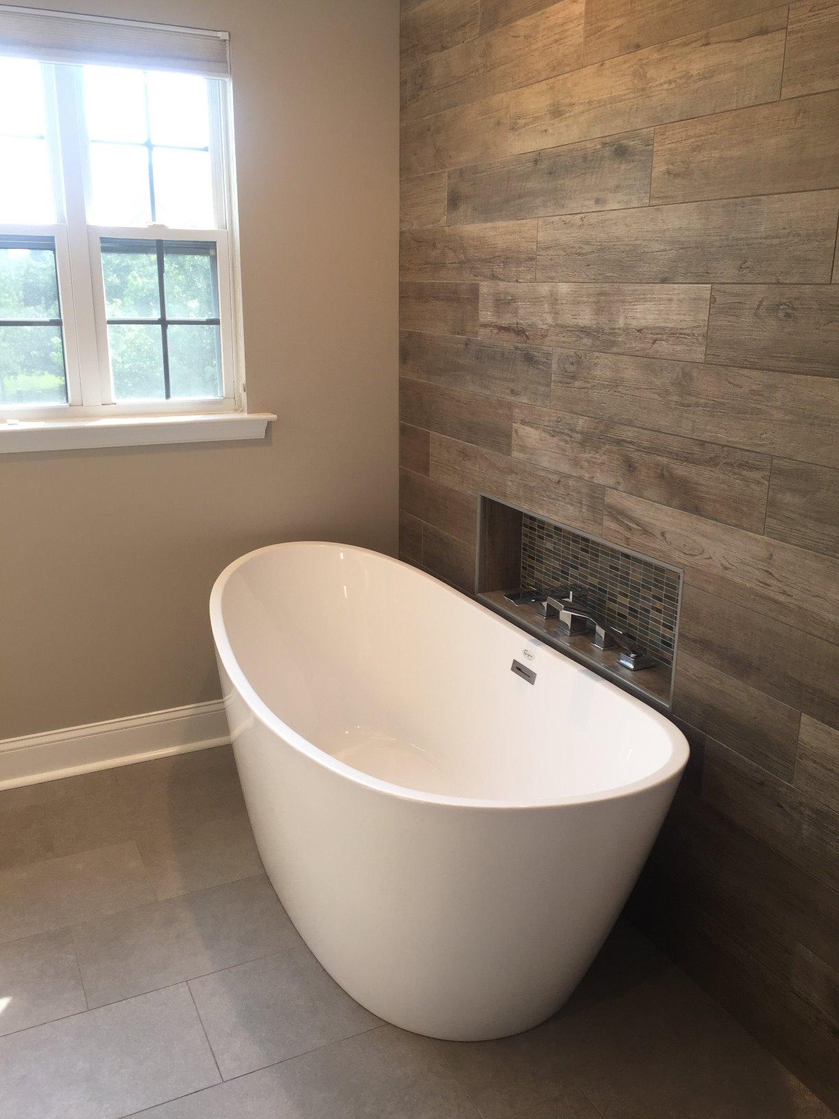 Air Jetted Massage Bath Tub 48 in. Freestanding Bathtub Air Mirco Bubble Hydrotherapy Oval Japanese SPA Tub customer photo 1