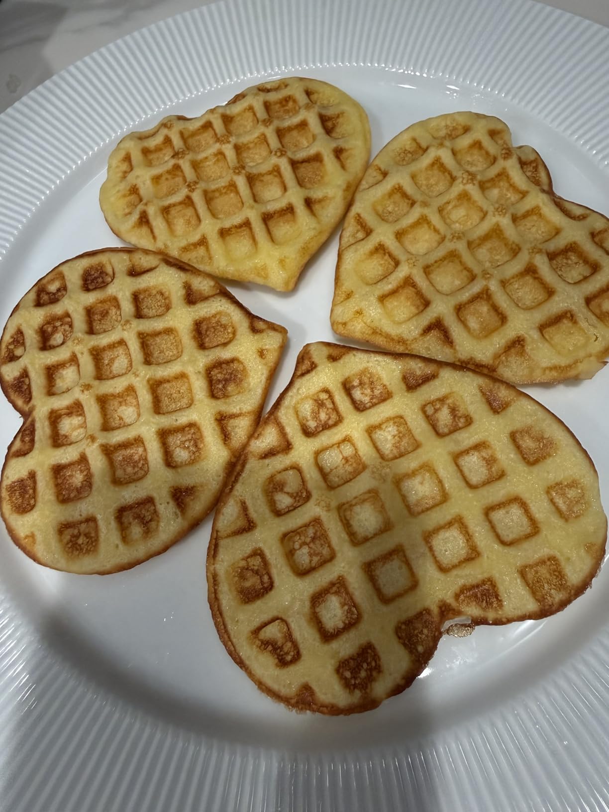Dash Mini Waffle Maker- Mini Machine for Creative Homemade Treats - Nonstick Iron with Unique Print Design - Stylish Waffle Machine - Red Heart customer photo 2
