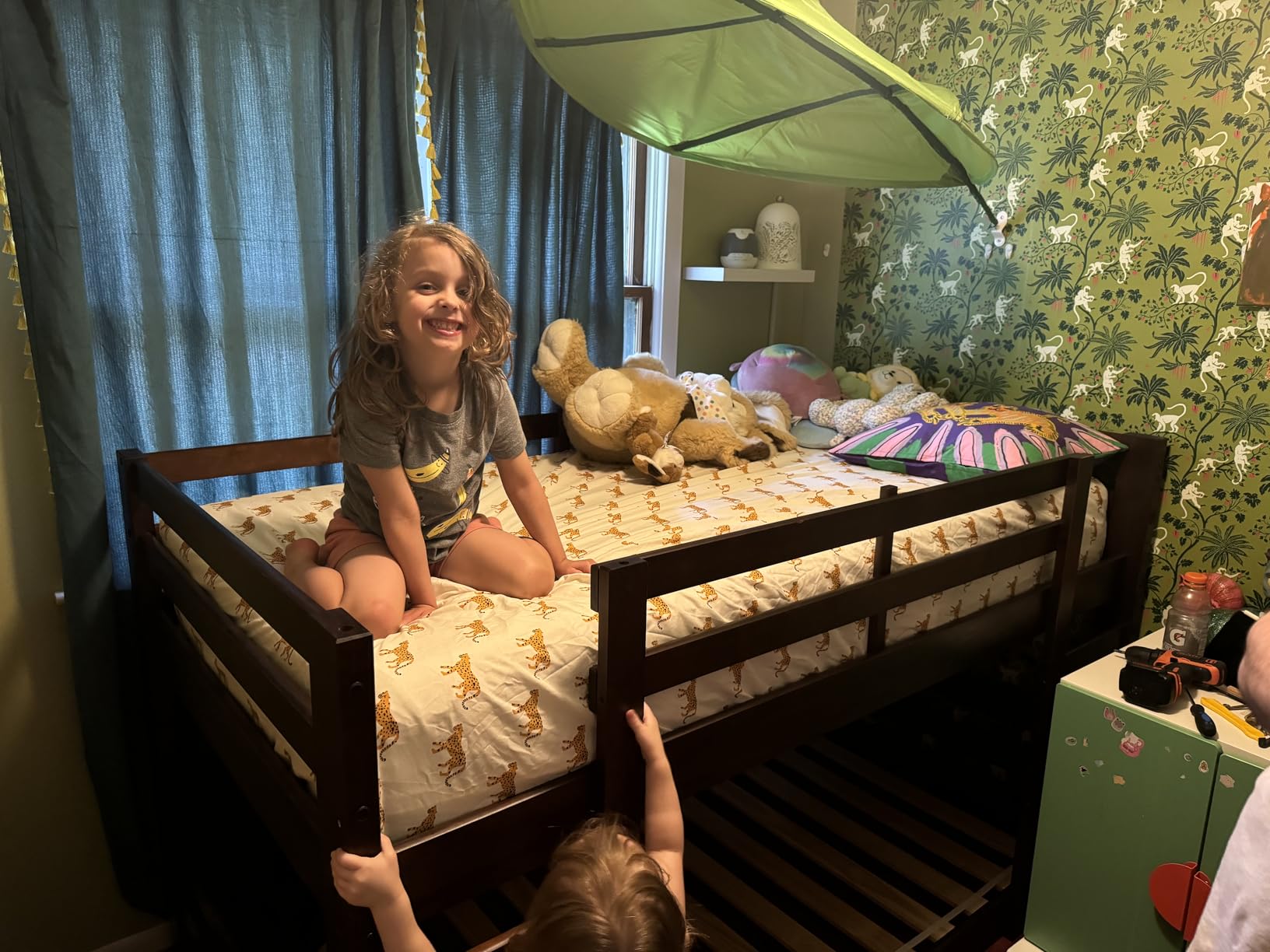Walker Edison Alexander Classic Solid Wood Stackable Jr Twin Over Twin Bunk Bed, Twin Over Twin, Walnut customer photo 2