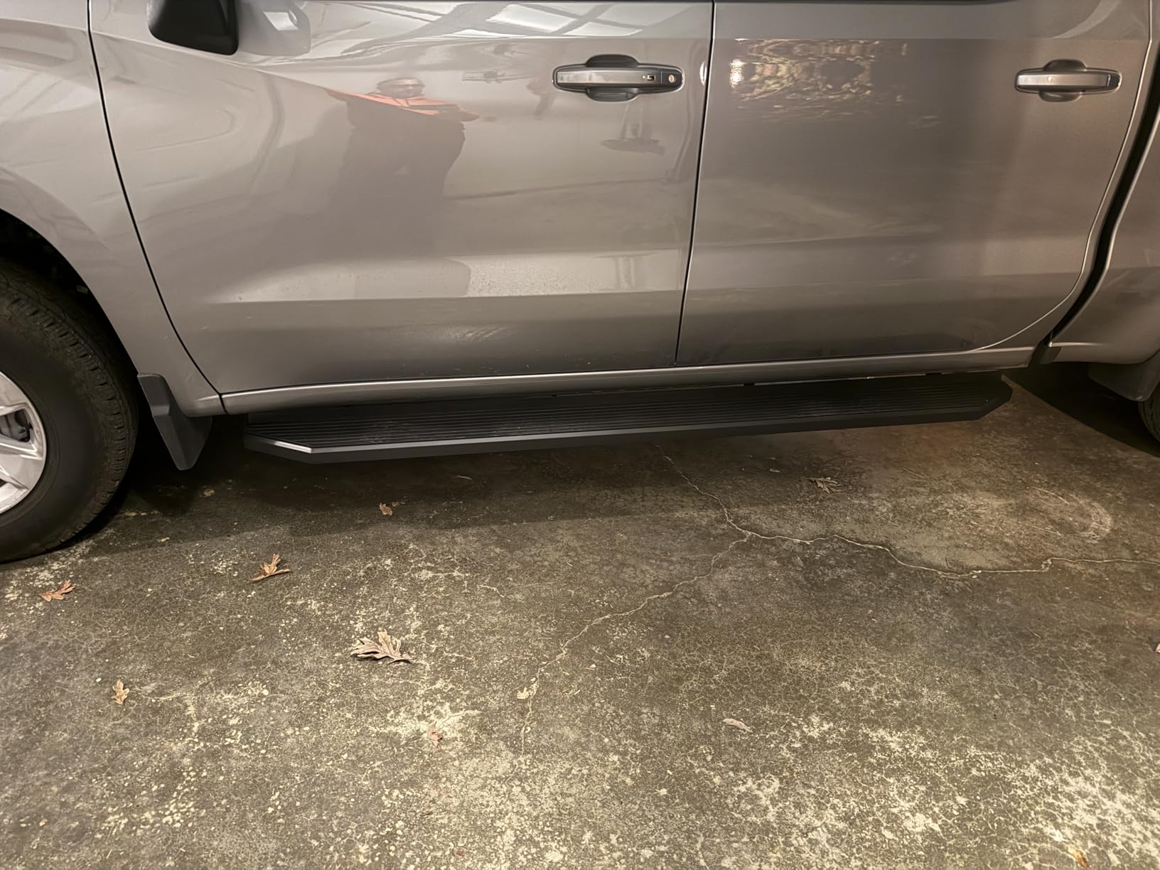 APS 6in (Black Stainless Steel Flat) Running Boards Compatible with Chevy Silverado GMC Sierra 1500 2019-2026 Crew Cab & 2500 HD 3500 HD 2020-2026 (Silverado 1500 LTD Sierra 1500 LD 2022) customer photo 1