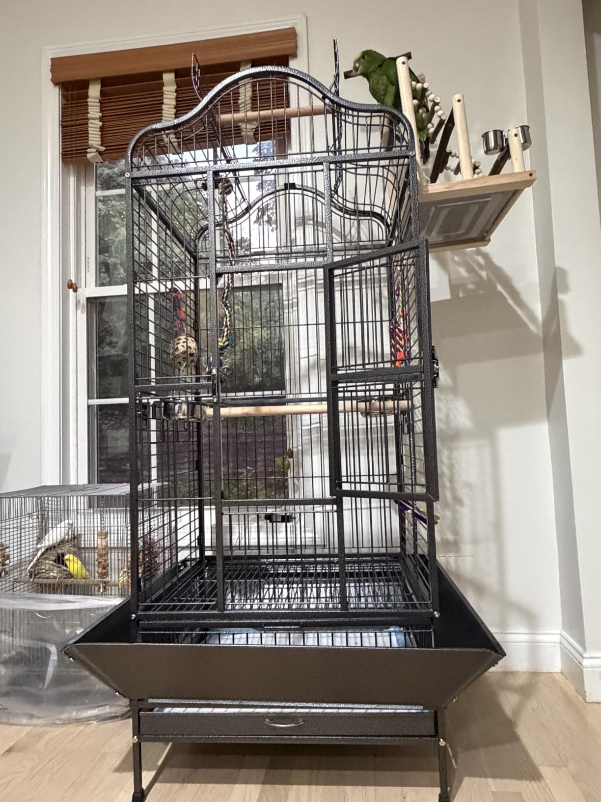 Yaheetech Extra Large Bird Cage 63'' Open Play Top Bird Cage for African Grey Parrots/Amazon Parrot/Caiques/Macaw with 360 Degree Wheels customer photo 1
