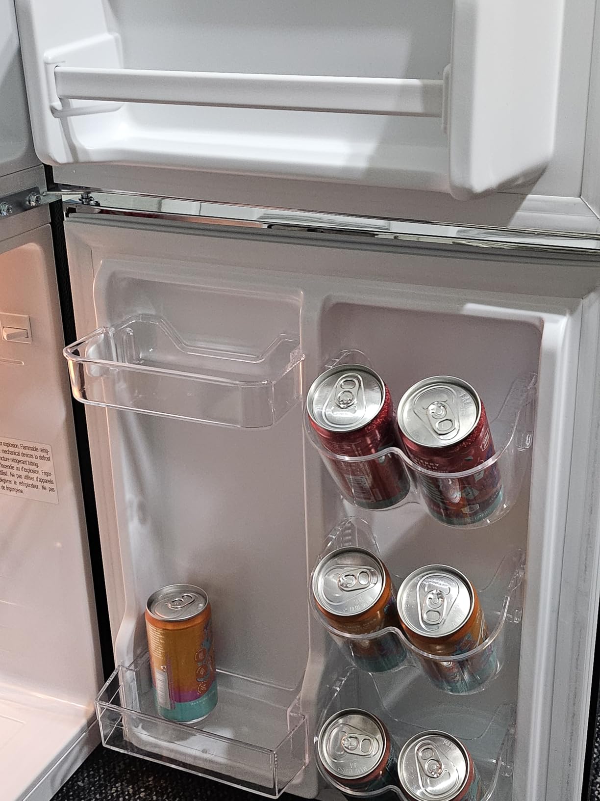 Frigidaire Retro Compact Fridge Freezer Combo, 3.1 cu. ft. Capacity, Small Top Freezer Refrigerator, Mini Fridge with Built-in Bottle Opener - Red customer photo 1