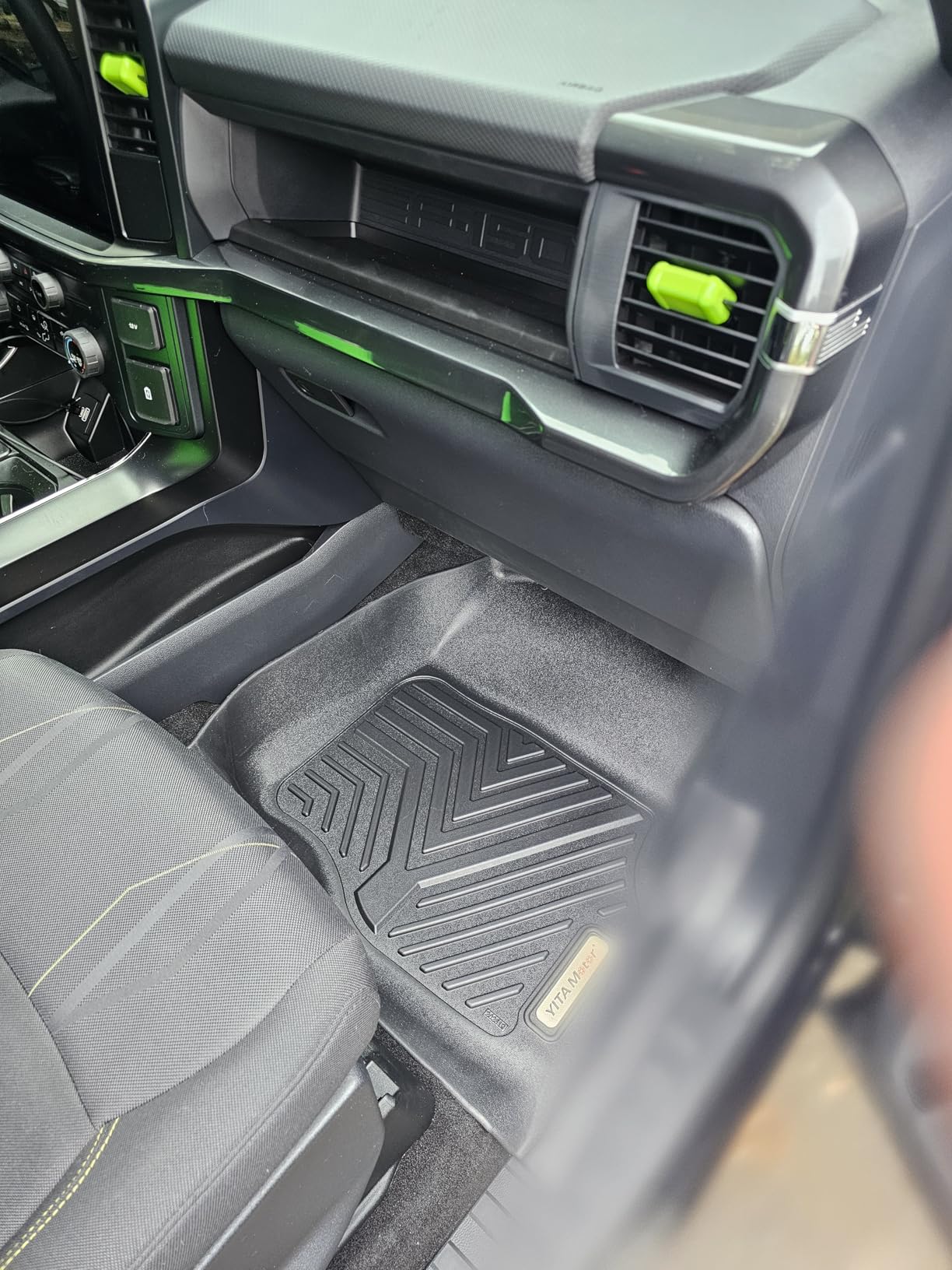 YITAMOTOR Floor Mats Fit for Ford F-150 2015-2026 & F150 Lightning 2022-2026 SuperCrew (Rear w/o U-Seat Flat Storage), TPE All Weather Truck mats, 1st & 2nd Row customer photo 1