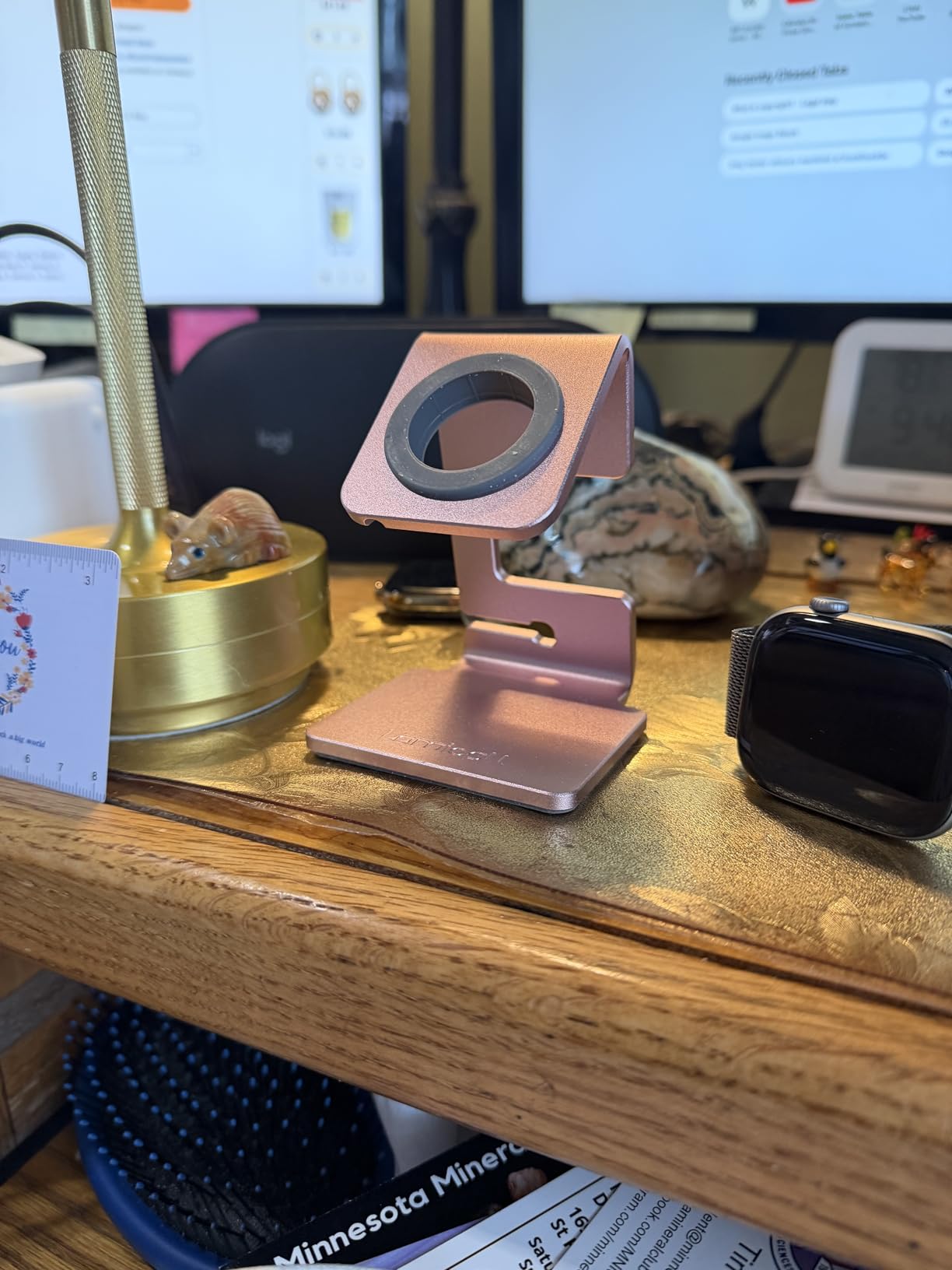 Lamicall Watch Stand for Apple Watch Magnetic Fast Charger - Desk Charging Stand Holder Dock for Apple iWatch Series SE3 SE2 Ultra 3, Series 11 10 9 8 7 6 5 customer photo 1