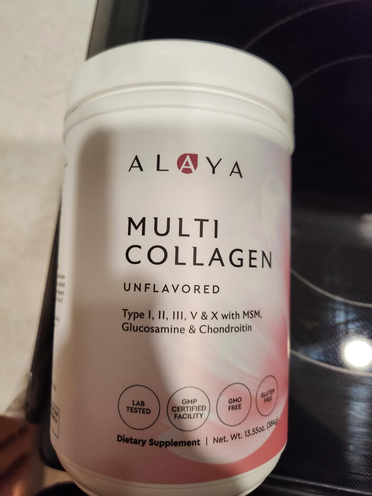 Alaya Multi Collagen Powder - Type I, II, III, V, X Hydrolyzed Collagen Peptides Protein Powder Supplement with MSM + GC (Unflavored) - NSF Certified - (40 Servings) customer photo 1