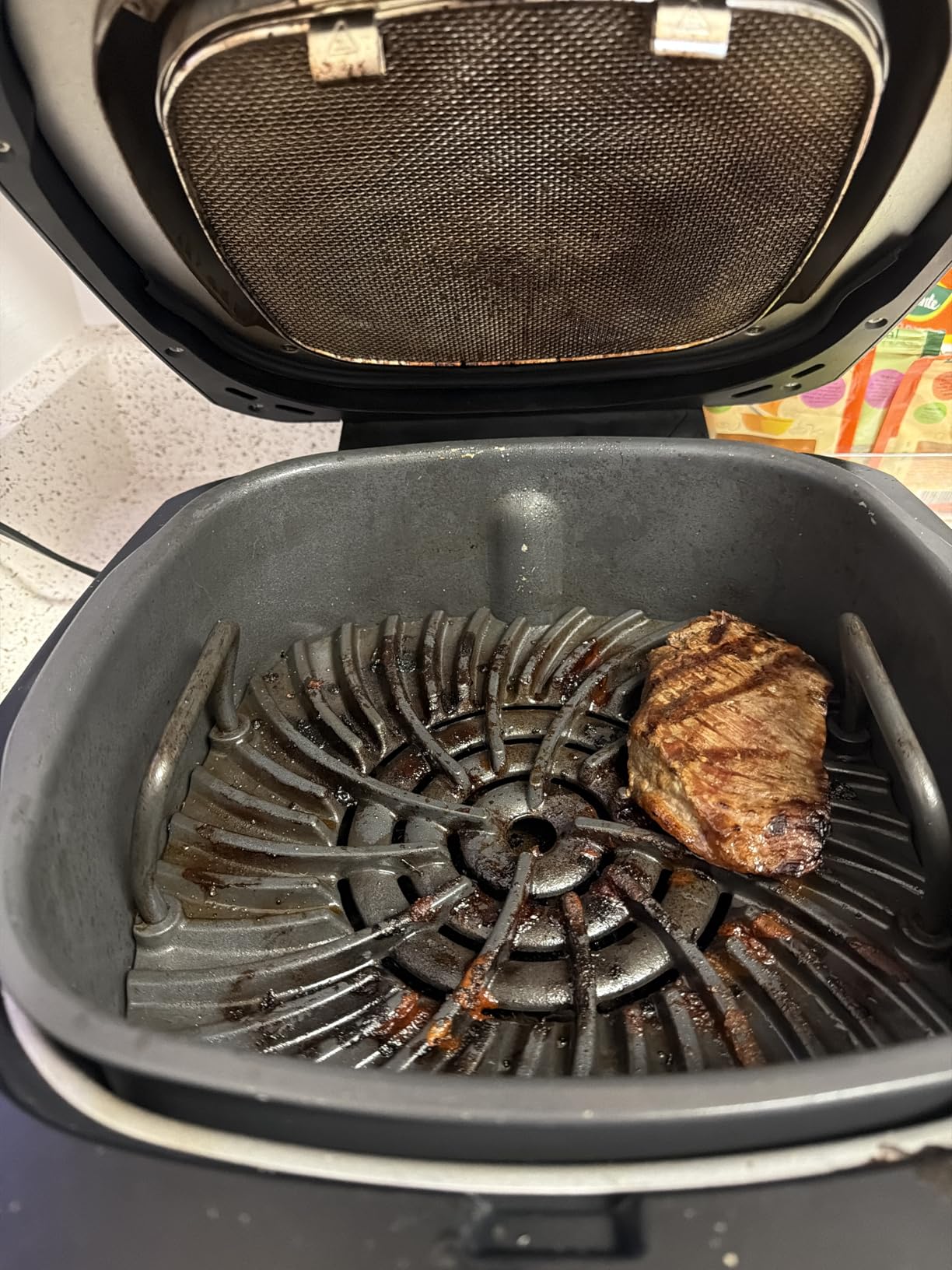 Ninja | Indoor Grill | Foodi | 5-in-1 (Grill, Air Fry, Roast, Bake, and Dehydrate | Fits up to 3lb Roast | Smoke Control System and Dishwasher Safe Parts| Black/Grey | AG301 customer photo 1