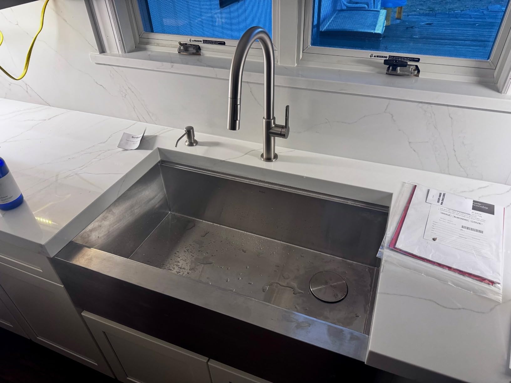 Kraus Kore 33-Inch Farmhouse Workstation with In Sink Dish Drying Rack, Stainless Steel Kitchen Sink, KWF410-33 customer photo 1